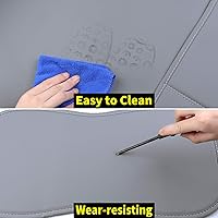 Vista 6 de Aierxuan - Juego de 2 fundas de asiento de automóvil para la parte delantera con cuero impermeable, compatible con bolsa de aire, funda acolchada