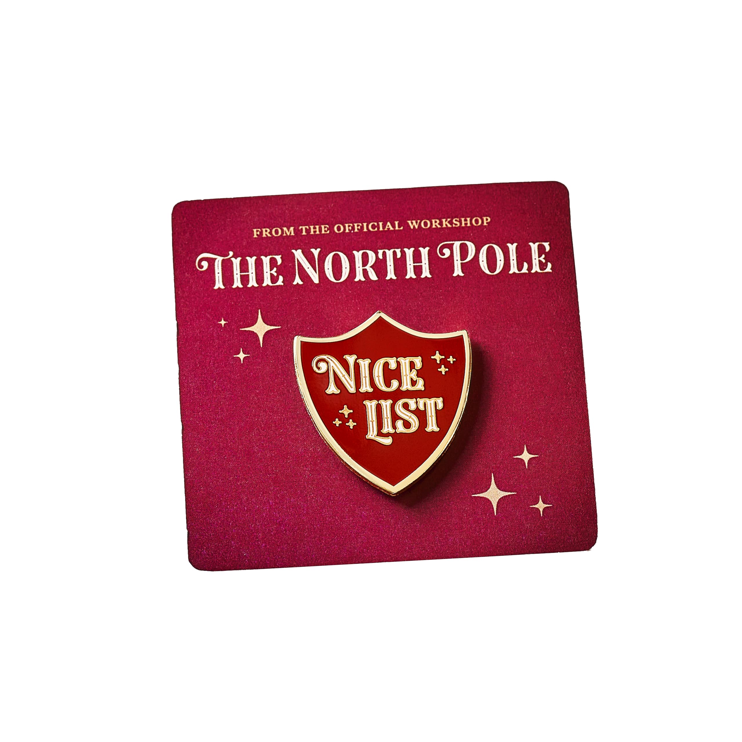 Santa Nice List Enamel Pin Badge - Father Christmas Good List Badge, Christmas eve box fillers, stocking filler, Good Behaviour Badge