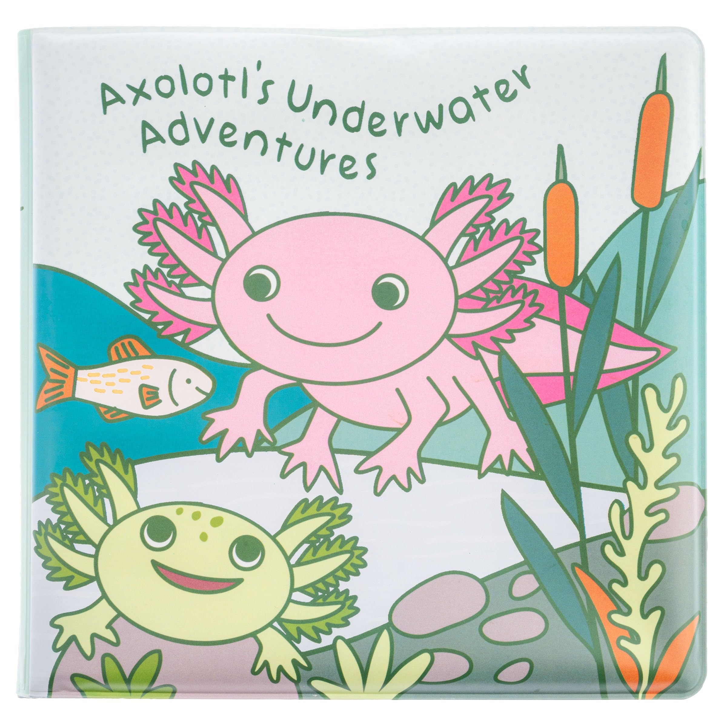 Stephen Joseph, Floating Color Changing Bathtime Book, Toddler Bath Toys, Axolotl