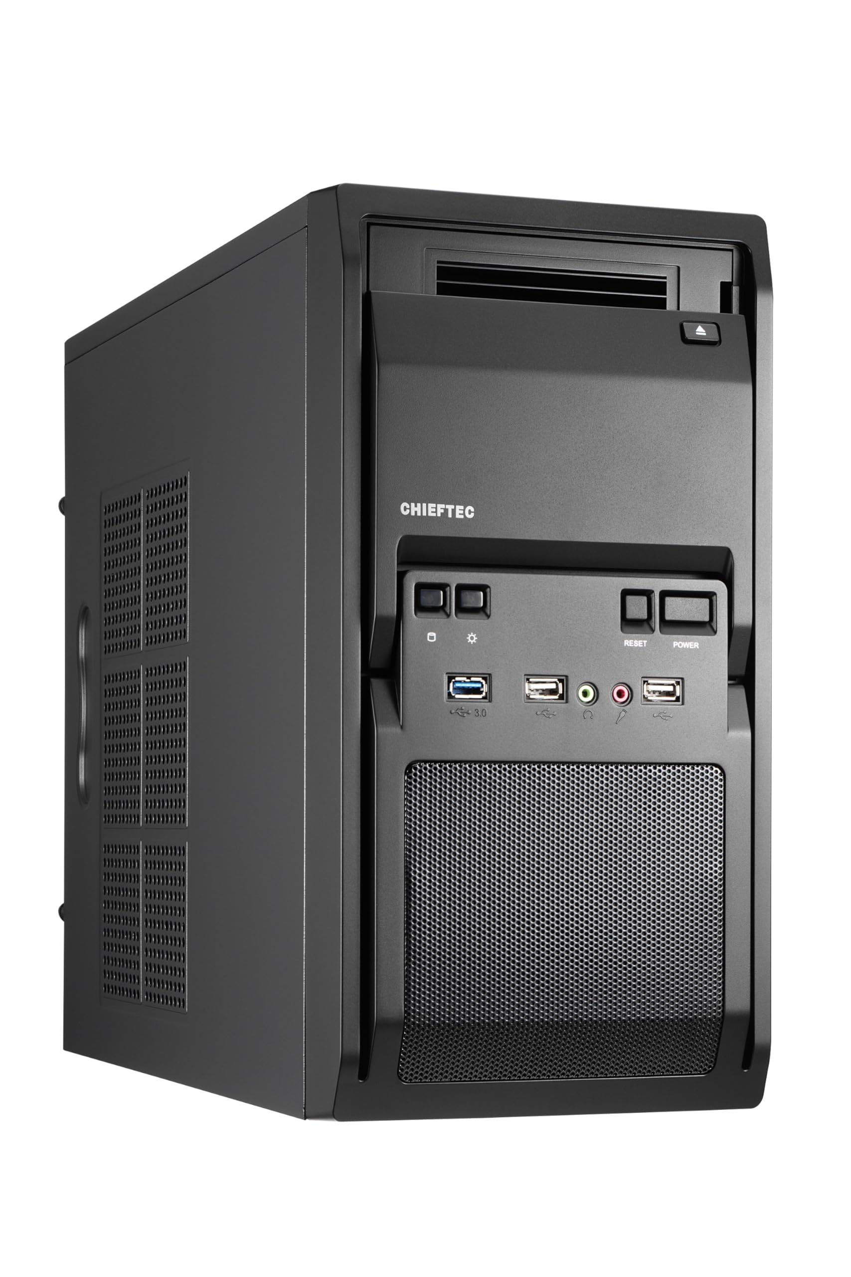 Chieftec LG-01B-OP PC-Gehäuse Schwarz – ATX-Midi-Tower Mit USB 3.0, Schraubenlosem Einbau & Guter Belüftung