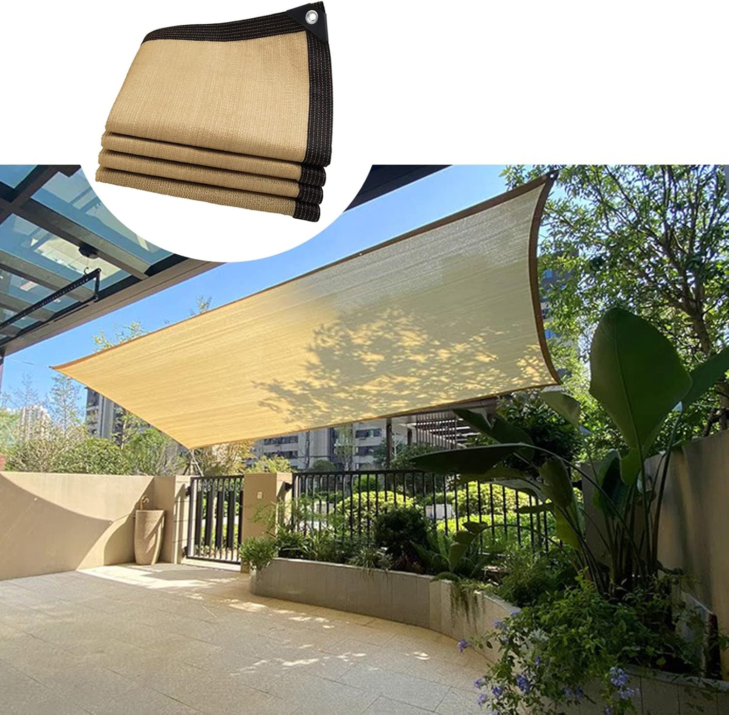 Garden Shade Net 85% UV Resistant Protection Shade Mesh Tarp Sun Shade Cloth with Grommets,Sunscreen Fabric Shade Netting,for Plant Flower Pet Kennels Outdoor (3x4m/9.8x13.1ft)