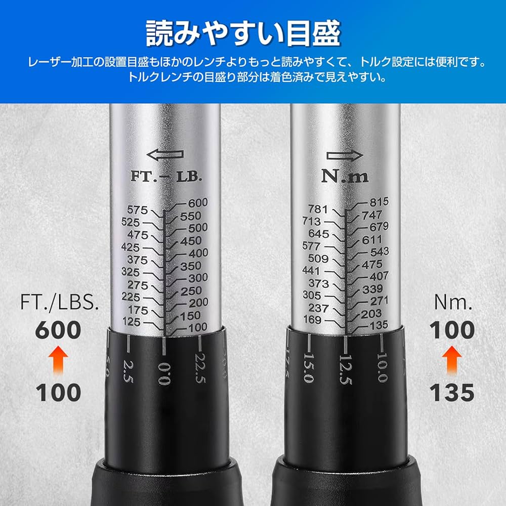 Amazon | TORUK プレセット型 トルクレンチ 車 タイヤ交換 差込