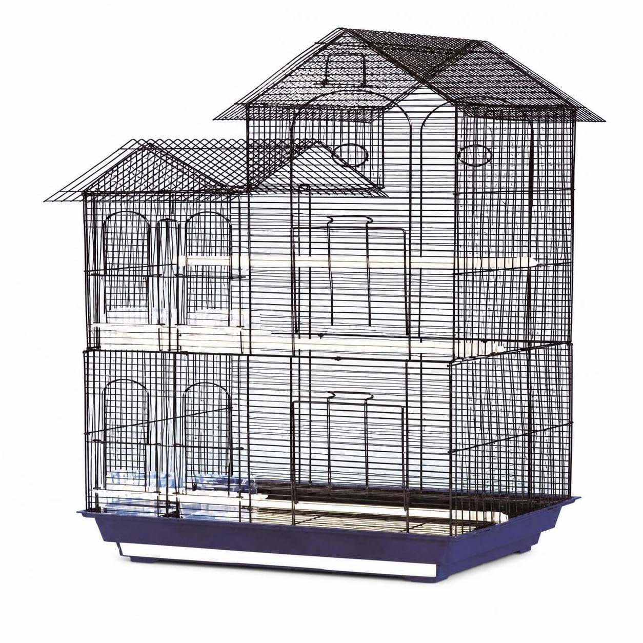 Jaula para pájaros de metal plegable para aves pequeñas y medianas