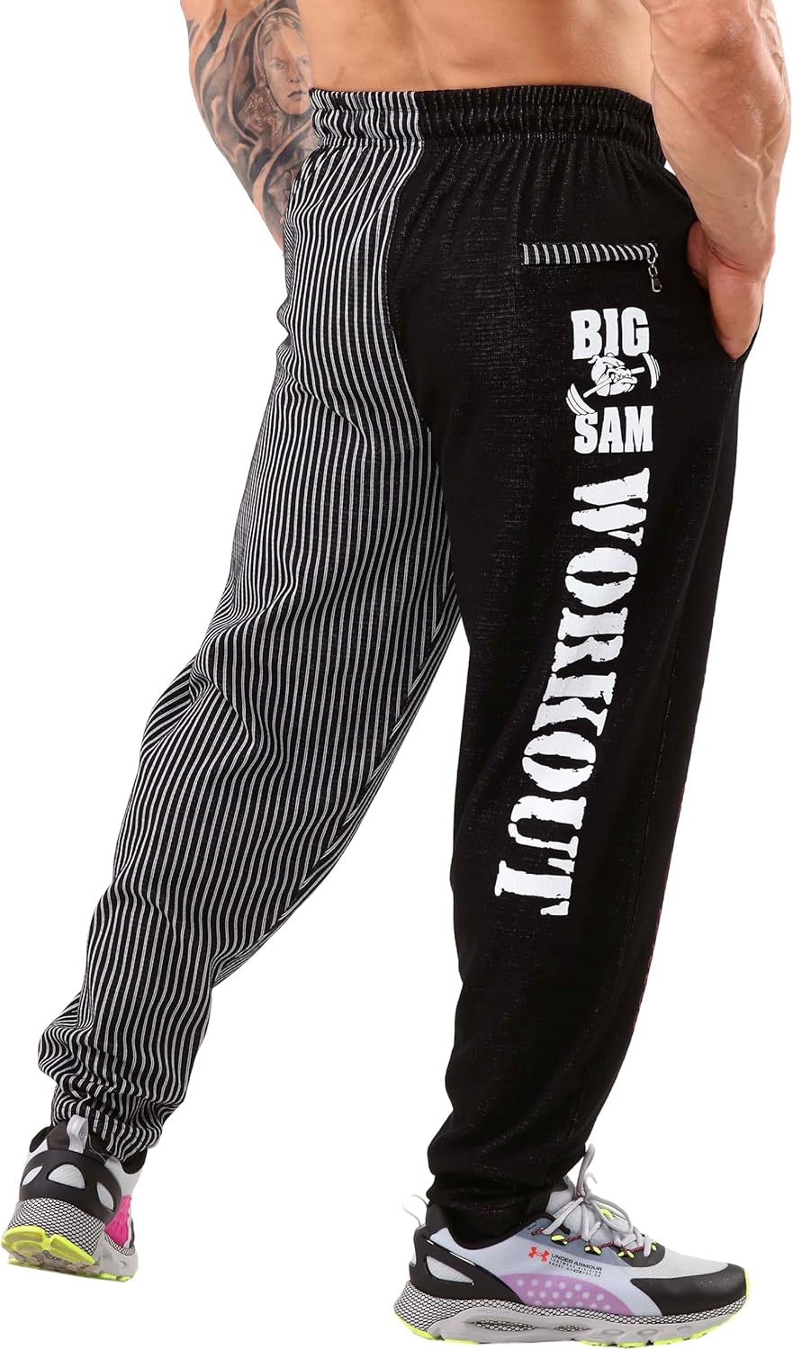 BIG SAM SPORTSWEAR COMPANY Men's Sweatpants with Pockets, Men's Bodybuilding Workout Comfort Design Baggy Muscle Pant