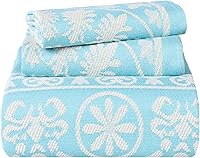 Vista 2 de Superior Juego de colcha de mezcla de algodón de 2 piezas, manta ligera, 1 funda de almohada a juego, ropa de cama de gran tamaño, dormitorio