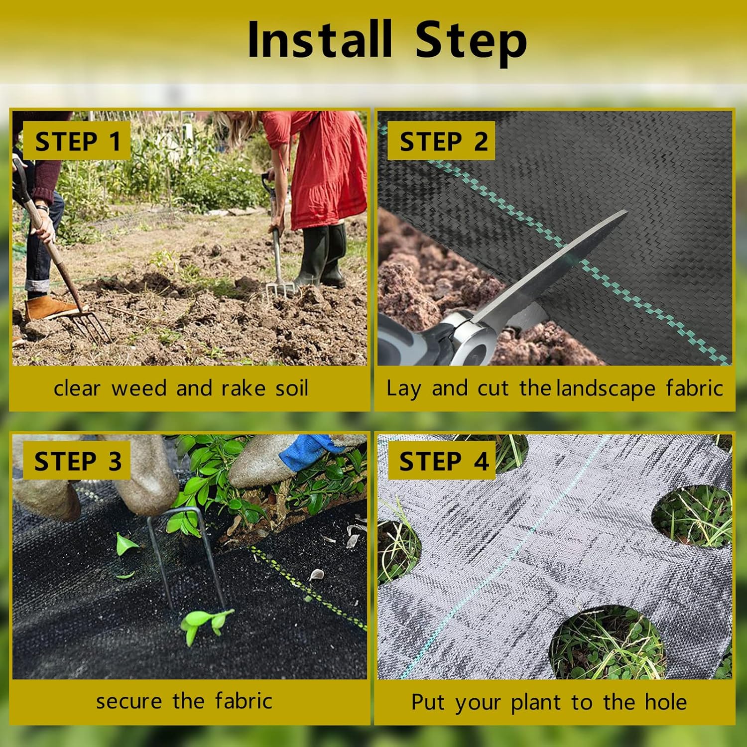 Buy JMIATRY Weed Barrier Landscape Fabric Heavy Duty 320FT x 1.3FT Weed