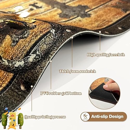 Miniatura 8 de YNGCHNG Felpudo decorativo  Definitivamente no es una trampa para puerta, diseño vintage novedoso, cálido tapete de bienvenida, antideslizante y