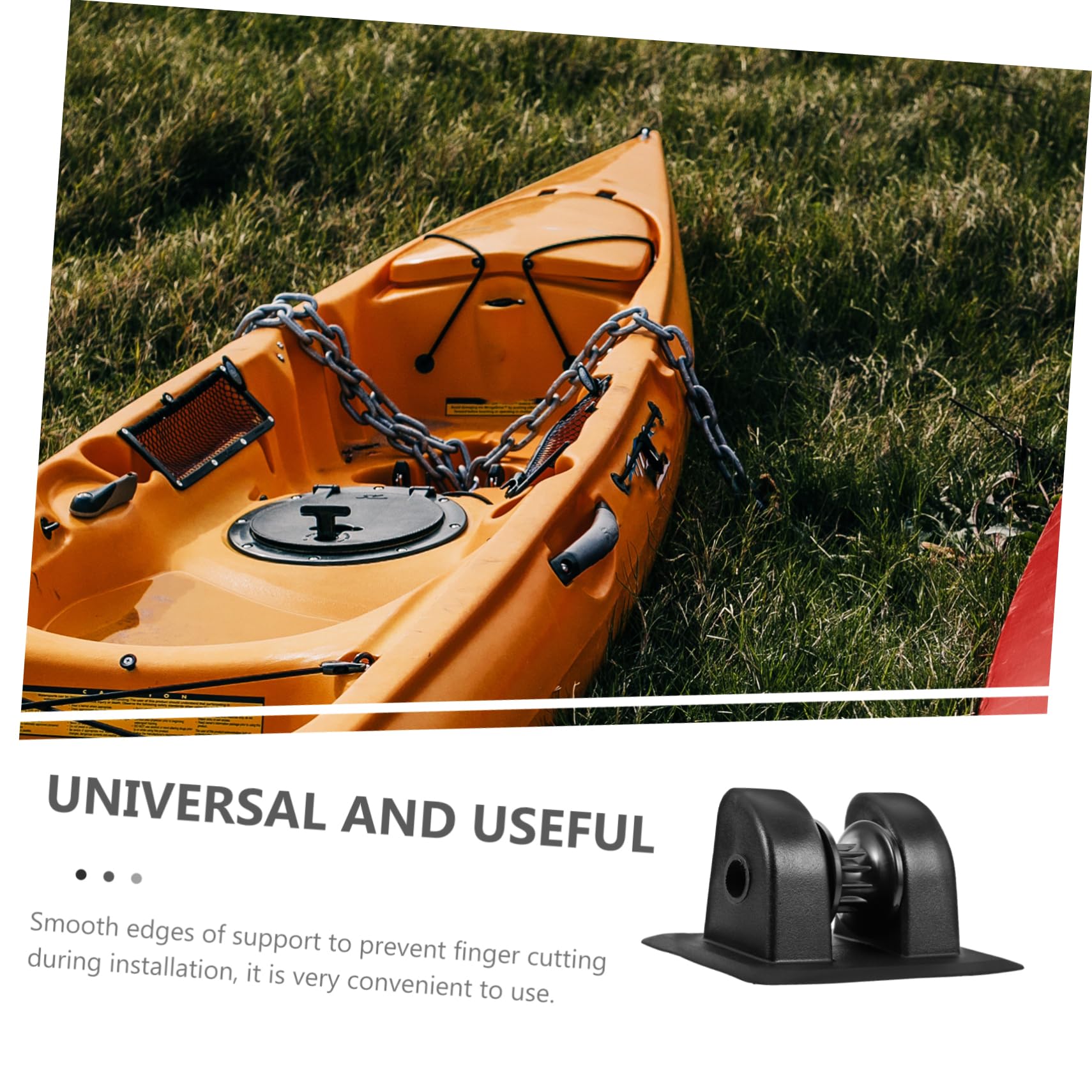 ifundom Supporto per Fissaggio Kayak Kayaks Presa per Ancoraggio Kayak Montare Fibbia rotorbitale Clip di Ancoraggio Supporto per l'ancora della Barca PVC Black