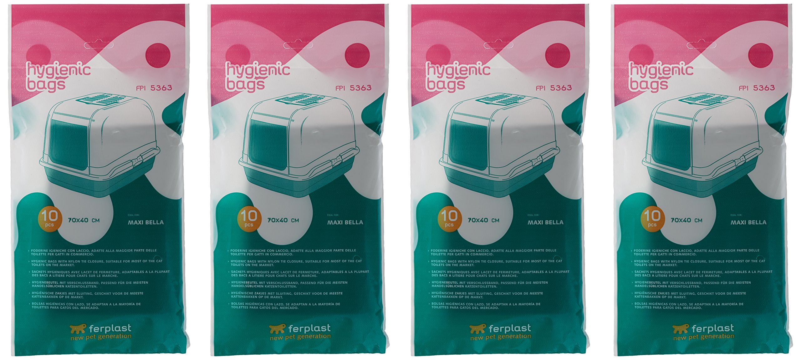 FerplastFpi 5363 Hygienic Bags for Maxi Bella- Hooded Litter Tray โ Pack of 4