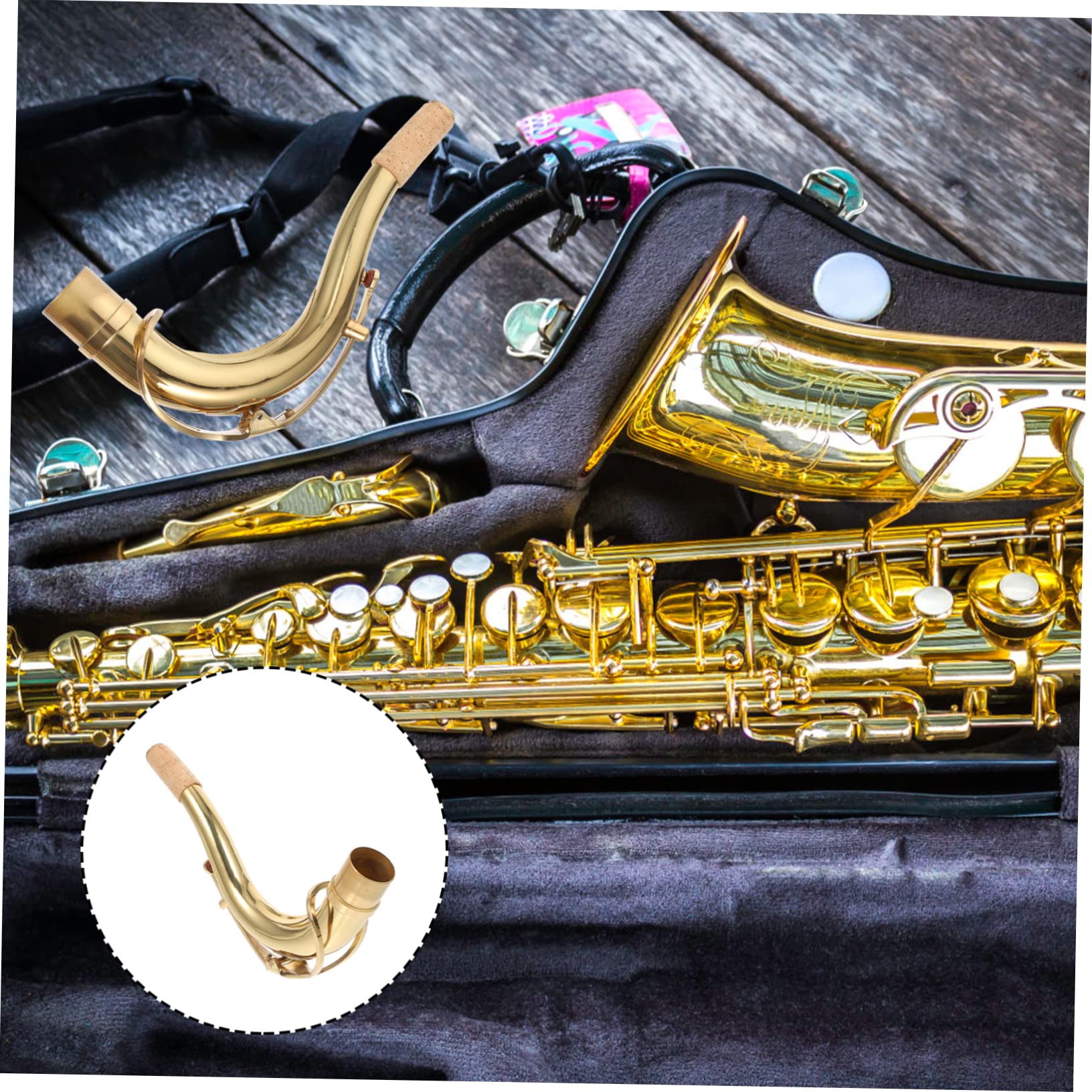 Saxophone Curvo di Ricambio in Ottone Dorato, 1 Pezzo | Parte per Strumenti Musicali, Uso su Sax Contralto in Si Bemolle, Profilo Professionale
