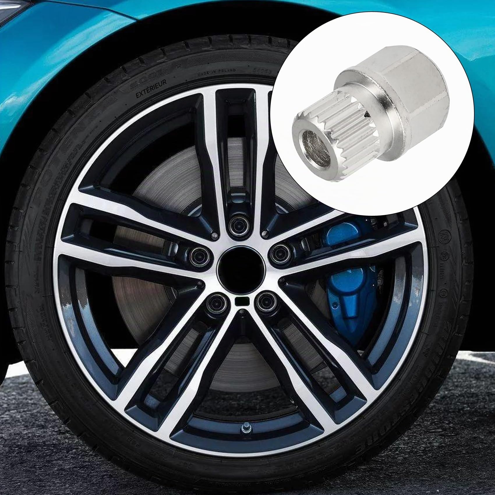 Antivol de jante BMW - Écrou de roue pour BMW X1 X3 X5 X6 X7 Série X (40/23PT) - 1 pièce - Acier à haute teneur en carbone