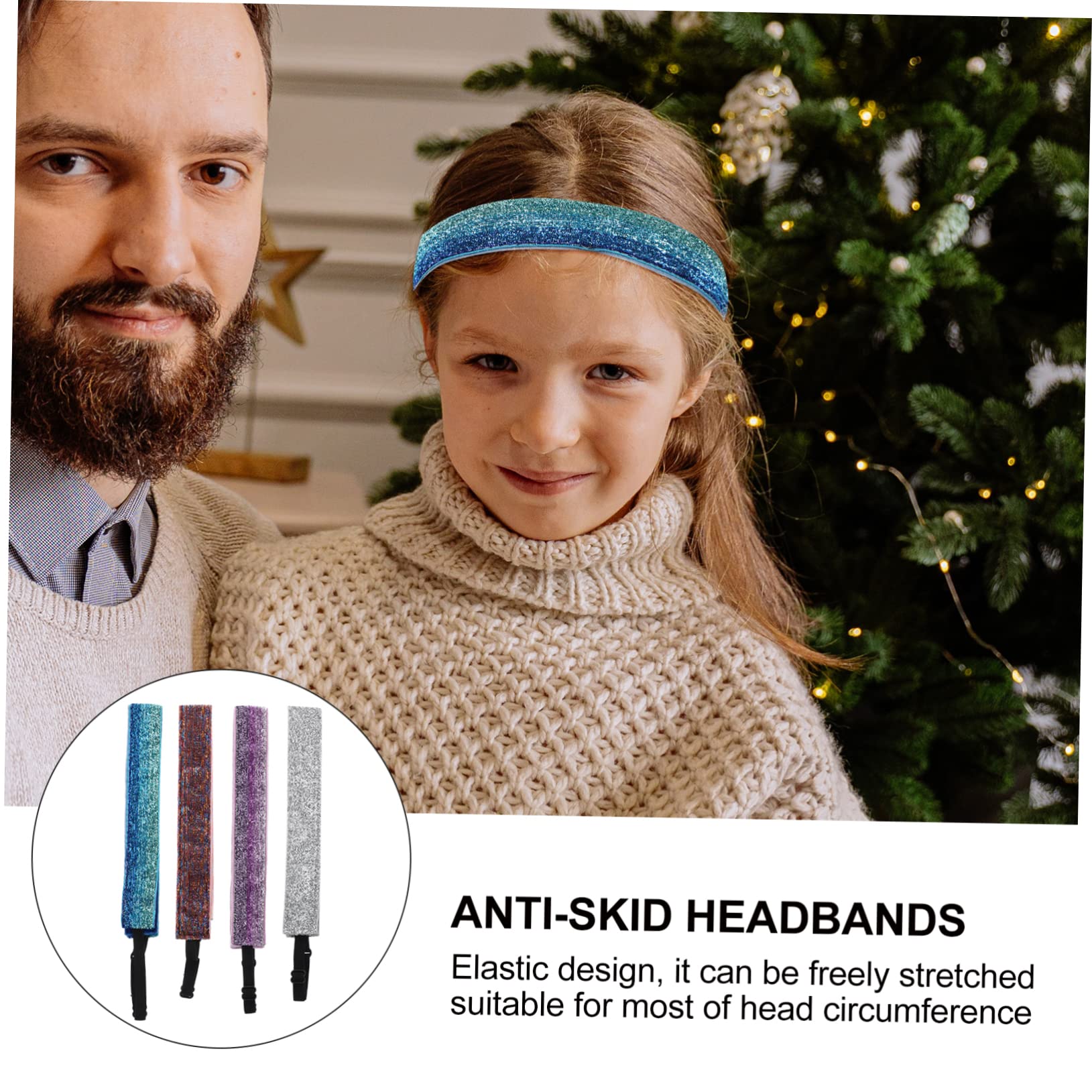 Abaodam Sport Stirnband Wander Stirnbänder Workout Schweißband Sportstirnbänder Für Mädchen Elastisches Sport Stirnband Lauf Haarbänder Für Schweißband Pailletten Stirnband