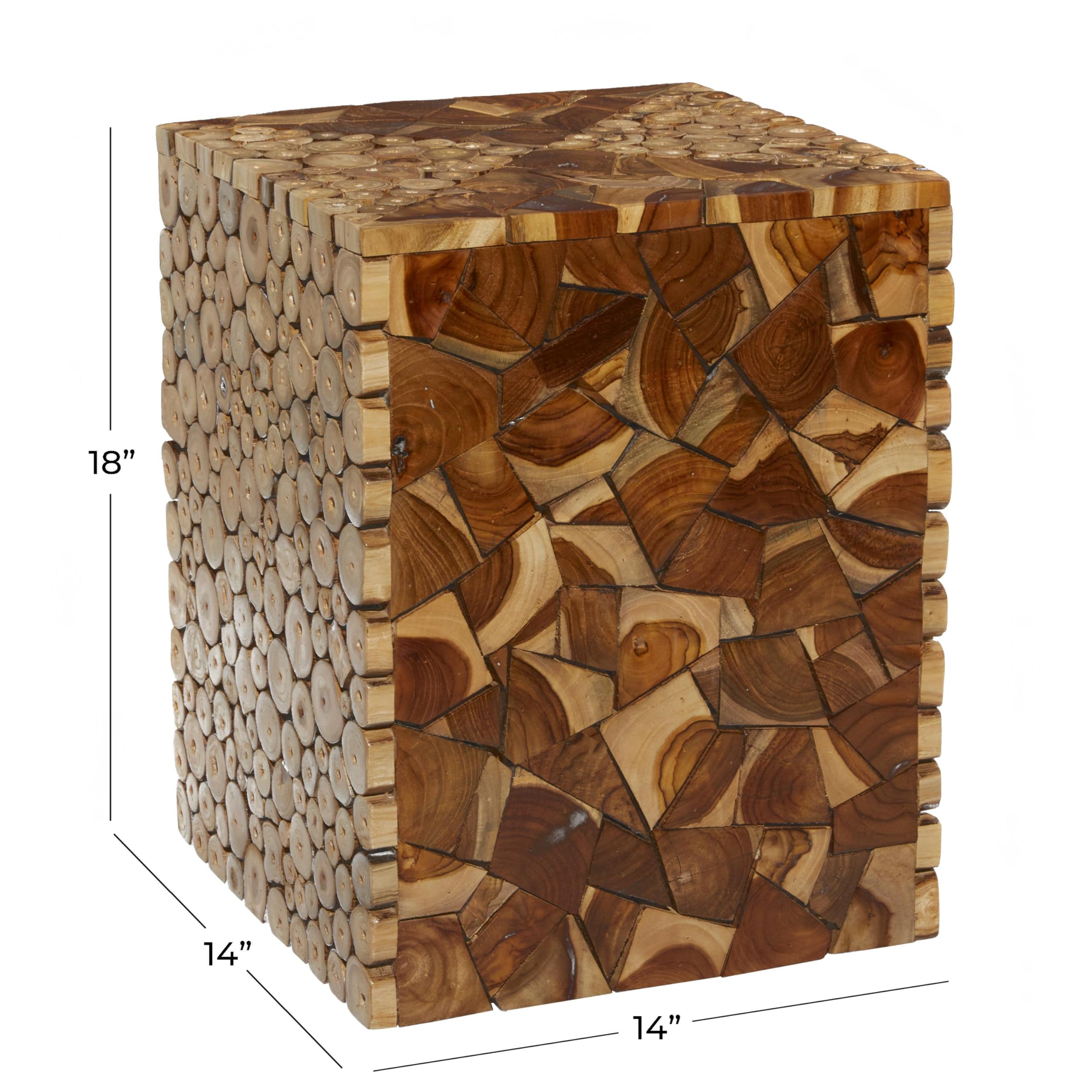 Amazon.com: Deco 79 Teak Wood Handmade Side End Accent Table End
