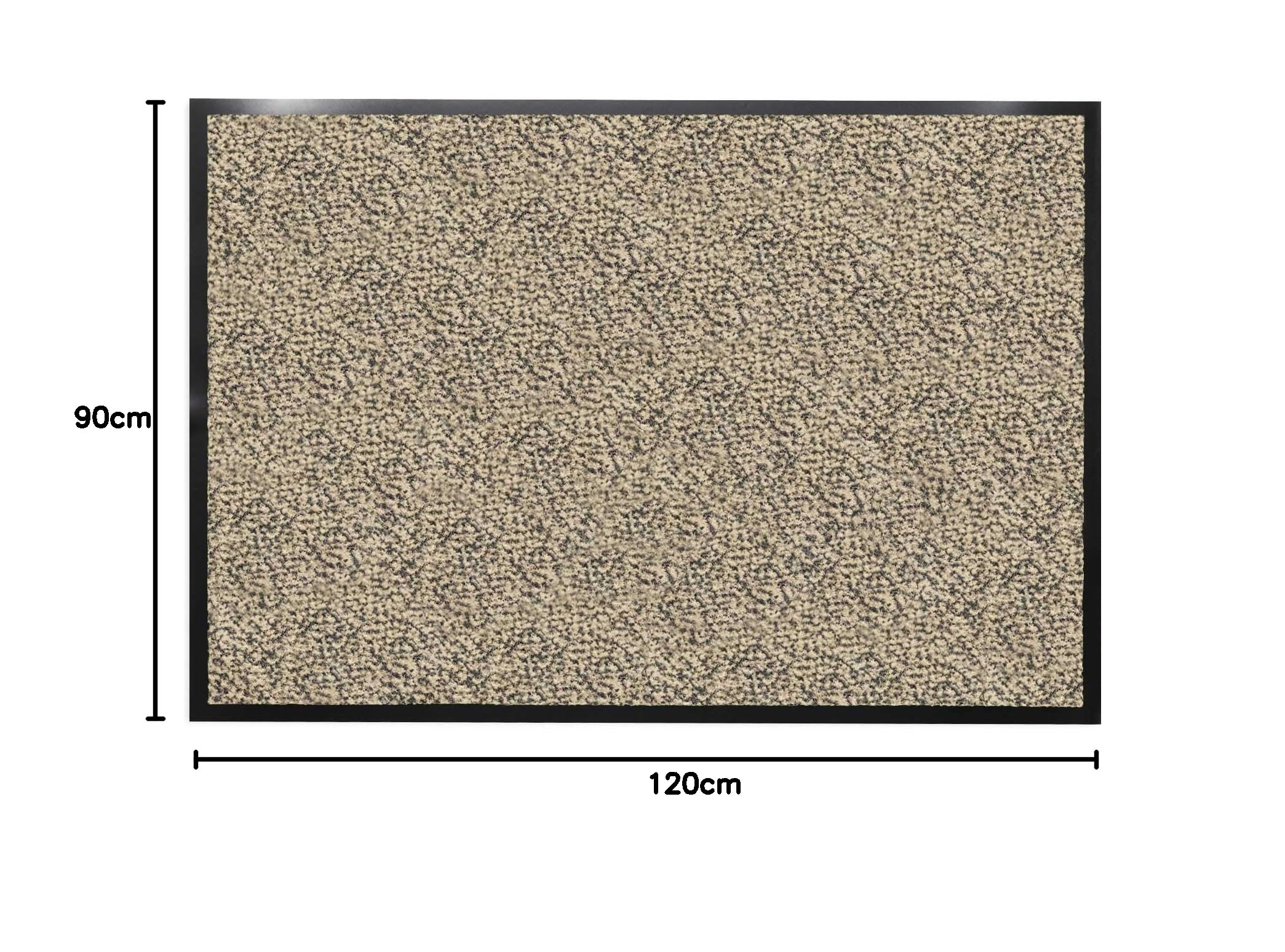 casa pura Tapis d'entrée antisalissure - Paillasson Absorbante Lavable - Tapis de Porte élimine Les Saletés - Tapis de propreté Résistant Usage intérieur Extérieur, 90x120 cm Beige-Noir, Sky Performa