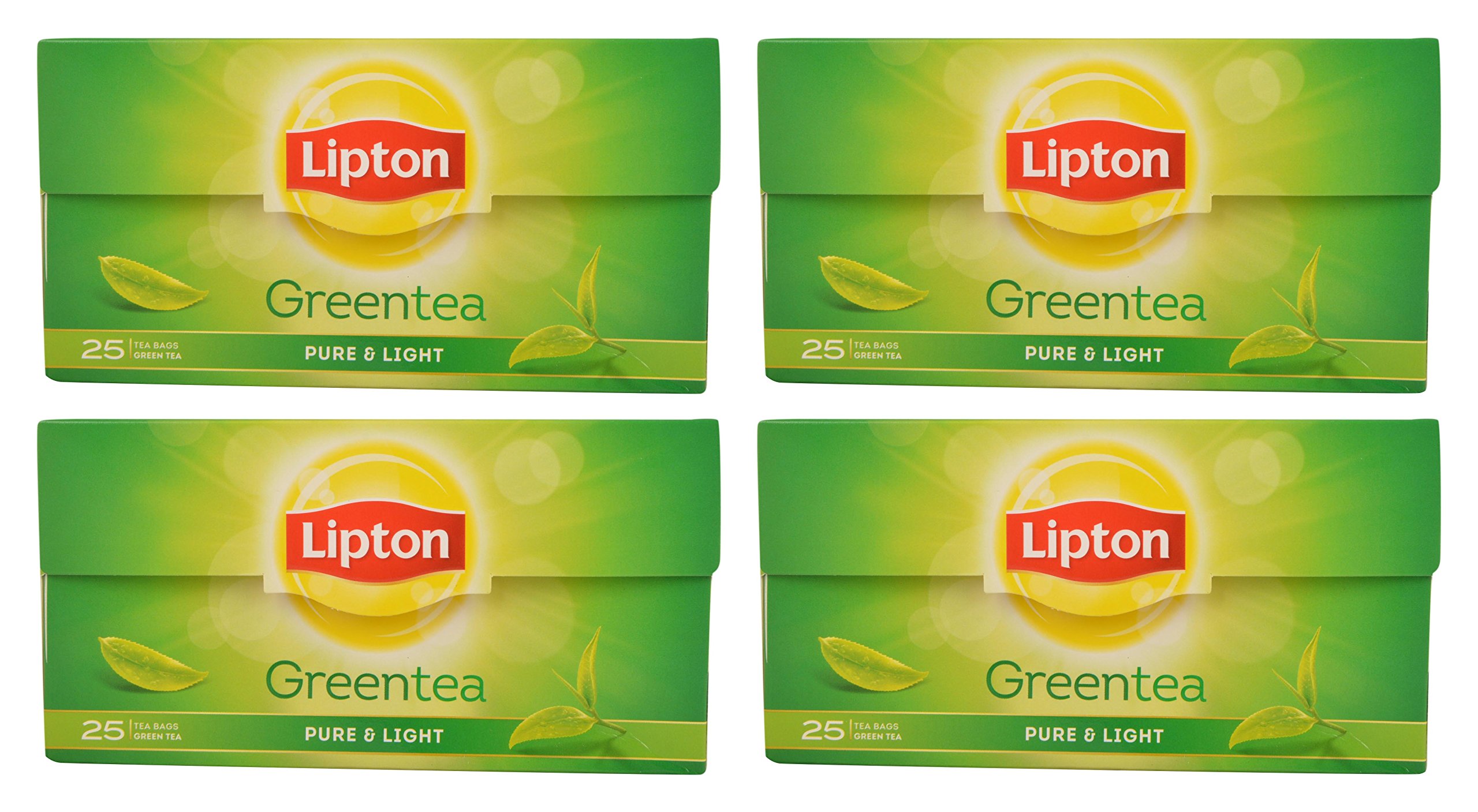 Lipton Green Tea - Pure and Light, 32.5 Grams, 25 Tea Bags (Pack of 4) (B074MRWTDH) Amazon Price History, Amazon Price Tracker
