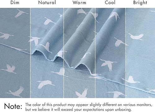 Vista 125 de RUVANTI Juego de sábanas de franela 100% algodón, tamaño matrimonial, 4 piezas, Alpine Serenity Serenidad alpina