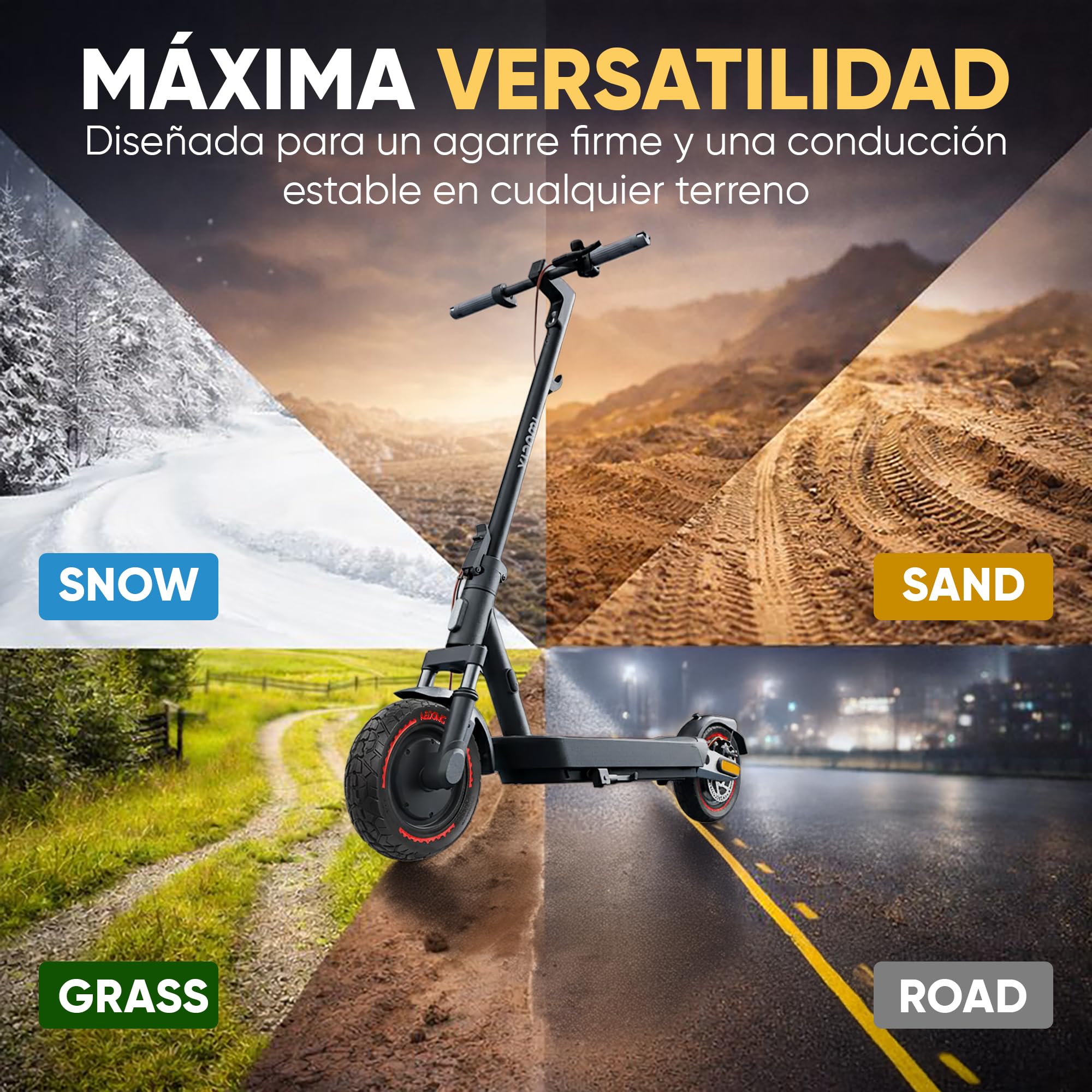 ANSENI Ruote Monopattino 60/70-6.5, Gomme 10 Pollici 10x2.50, Pneumatico Solido Anti-foratura per Scooter Elettrico Xiaomi 5/5 Pro/5 Max,Segway Ninebot E3 E,Ninebot Max G30/G30D,Smartgyro K2 (2 Ruote)