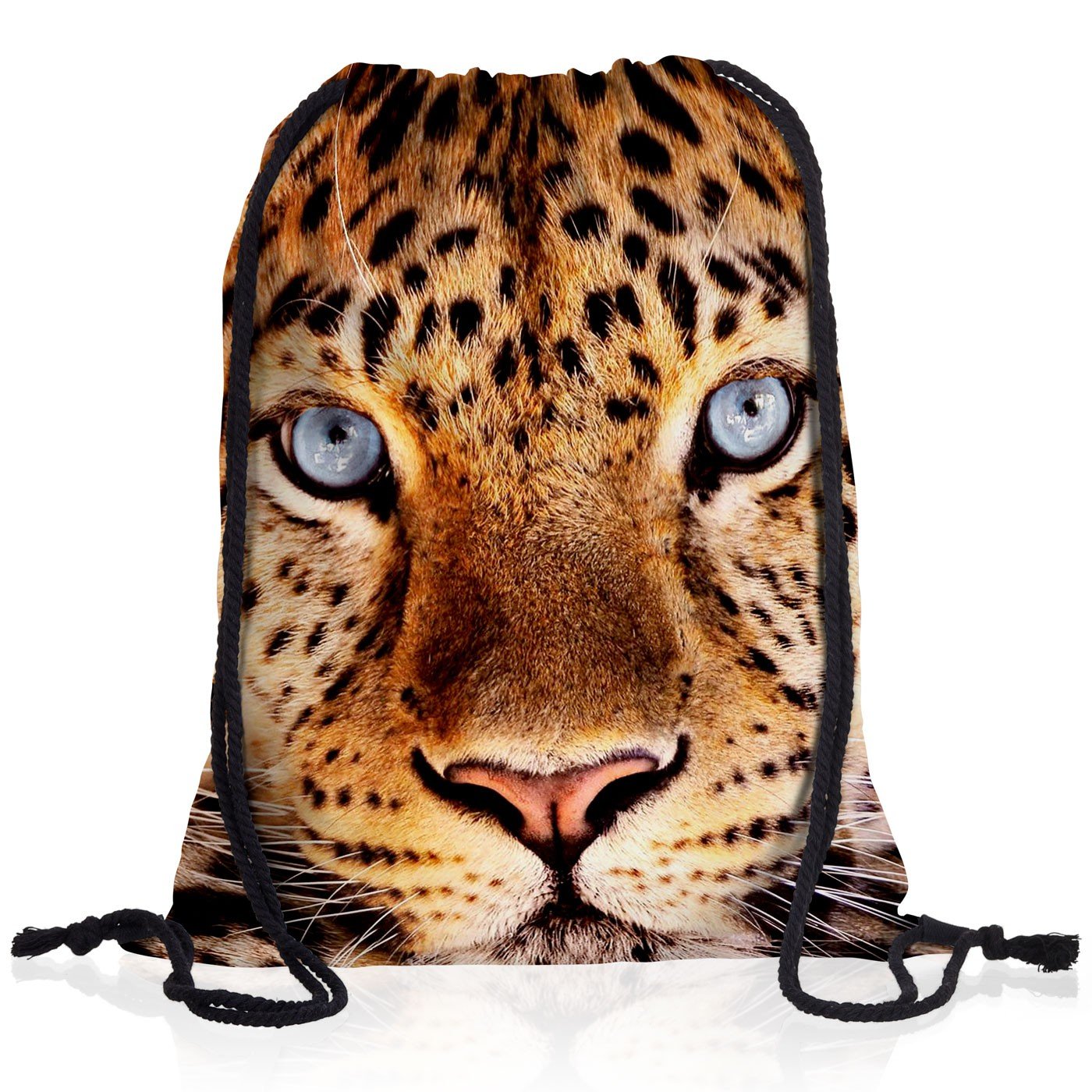 Turnbeutel Mit Schneeleoparden-Muster – Rucksack Aus Polyester, 34x46 Cm, 12 Liter, Wasserfest