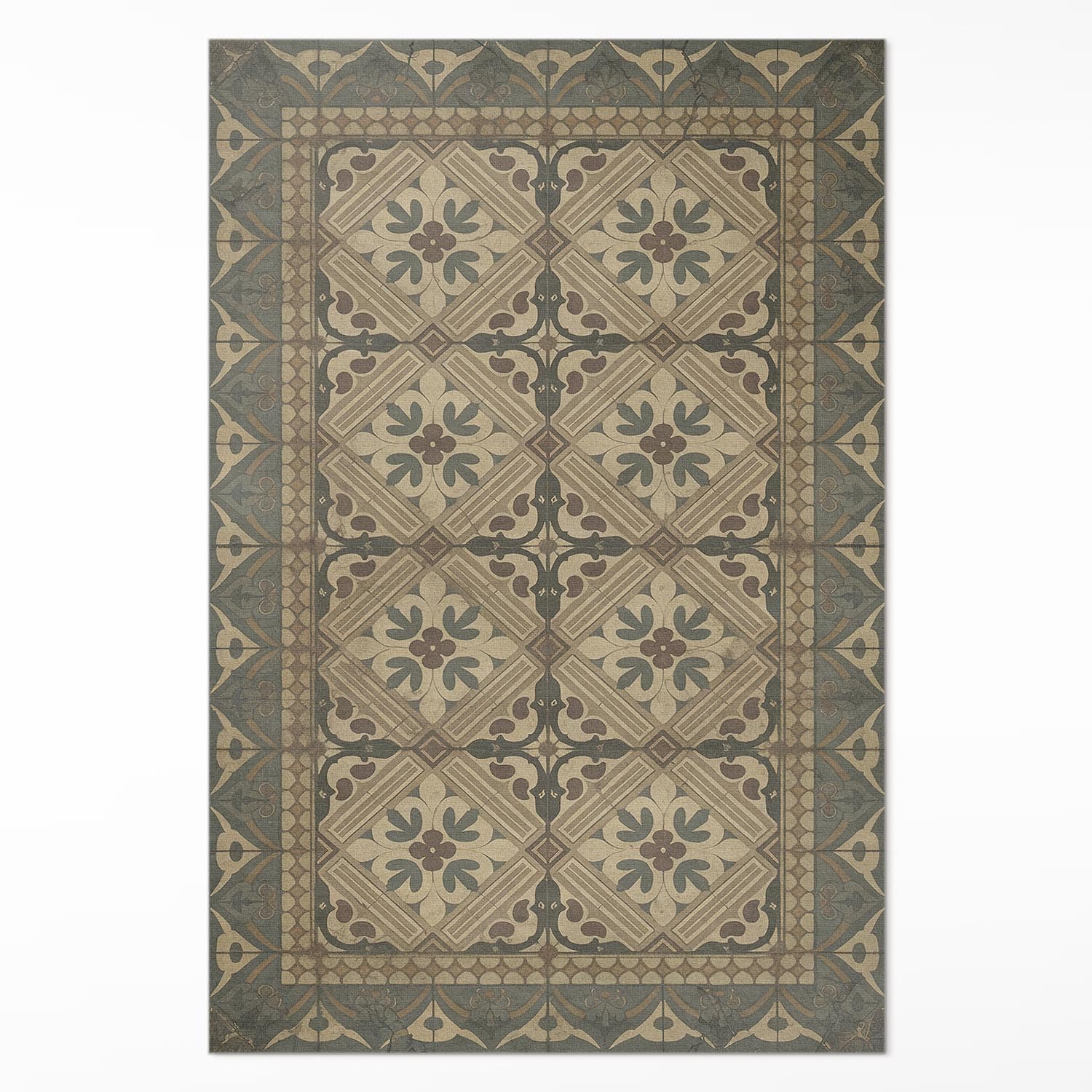Tapis en vinyle 100x150 cm Floorart rectangulaire pour salon et cuisine