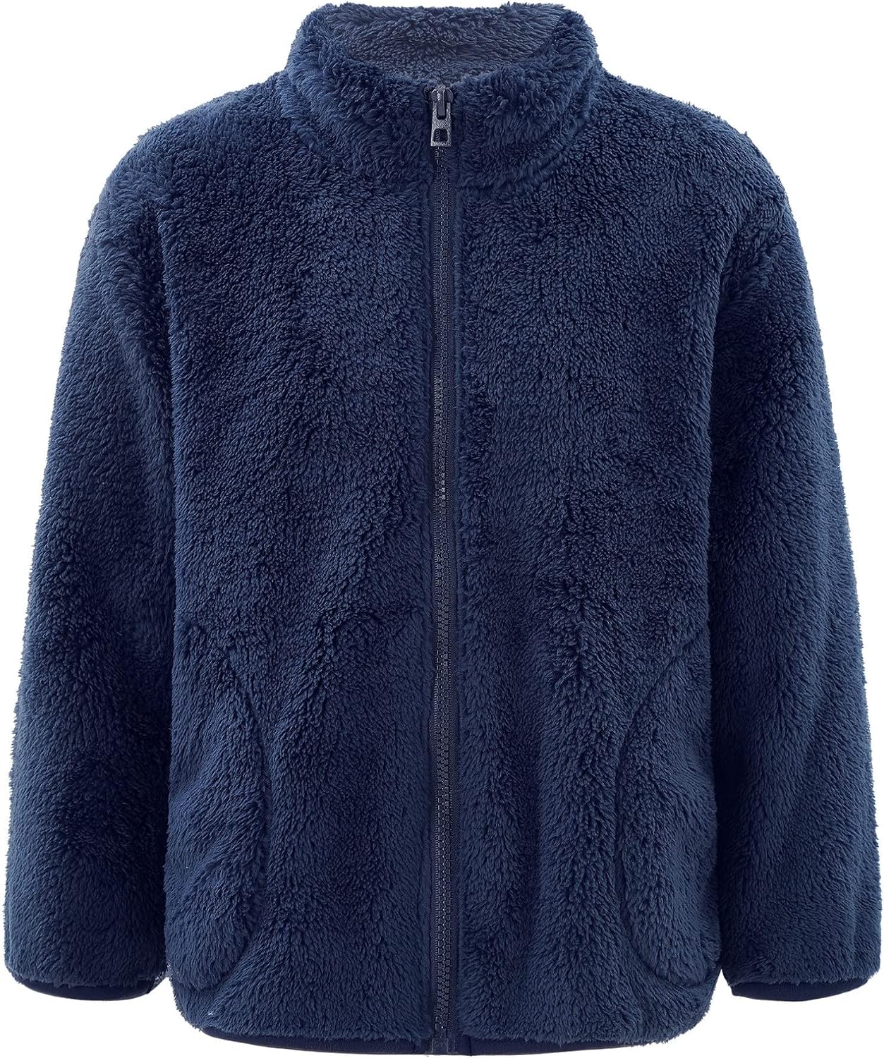 FEESHOW Kids Girls Long Sleeve Faux Fur Fleece Coat Boys Thick Warm Jacket Fall Winter Outwear Autumn Wear