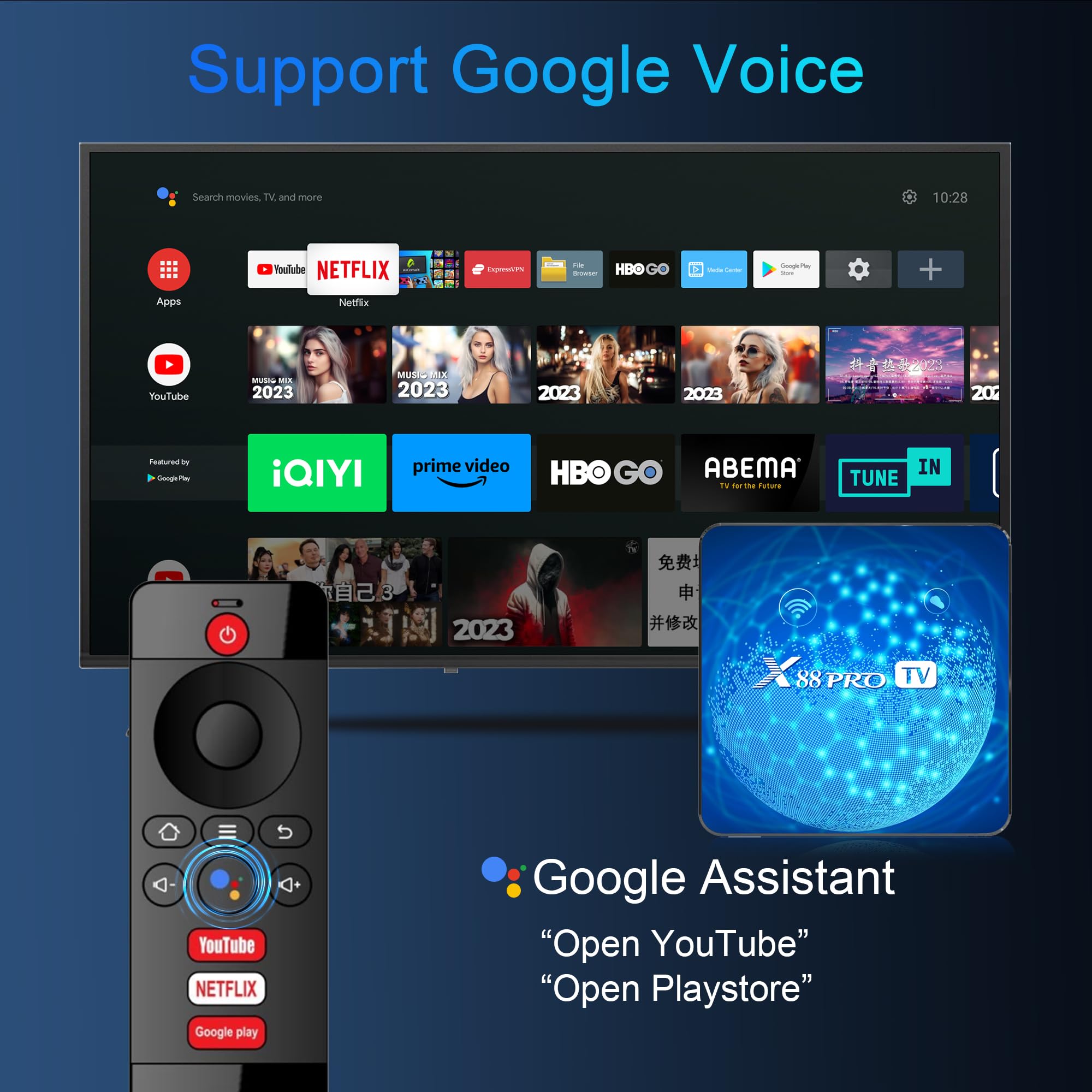 Android 11.0 TV Box, RK3318 Quad-Core4GB RAM 32GB ROM, 4K HD 2.0 | Dual-Band WiFi BT 5.0, USB3.0 Smart TV Box