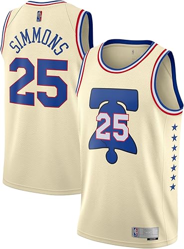 Ben Simmons Philadelphia 76ers Cream #25 Kids Youth 8-20 Camiseta Swingman Edición Ganada