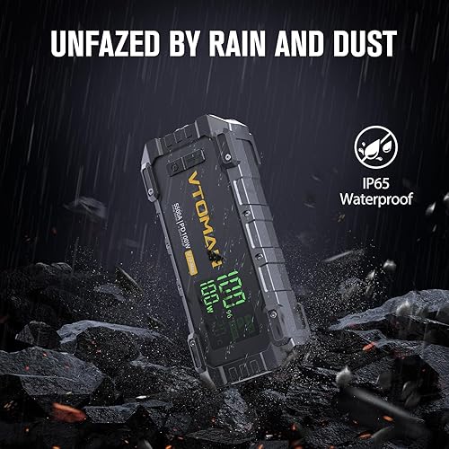 Miniatura 8 de VTOMAN V10 Max 5500A Arrancador de salto con cargador rápido USB-C de 100 W, batería de coche, arrancador portátil para todos los motores de