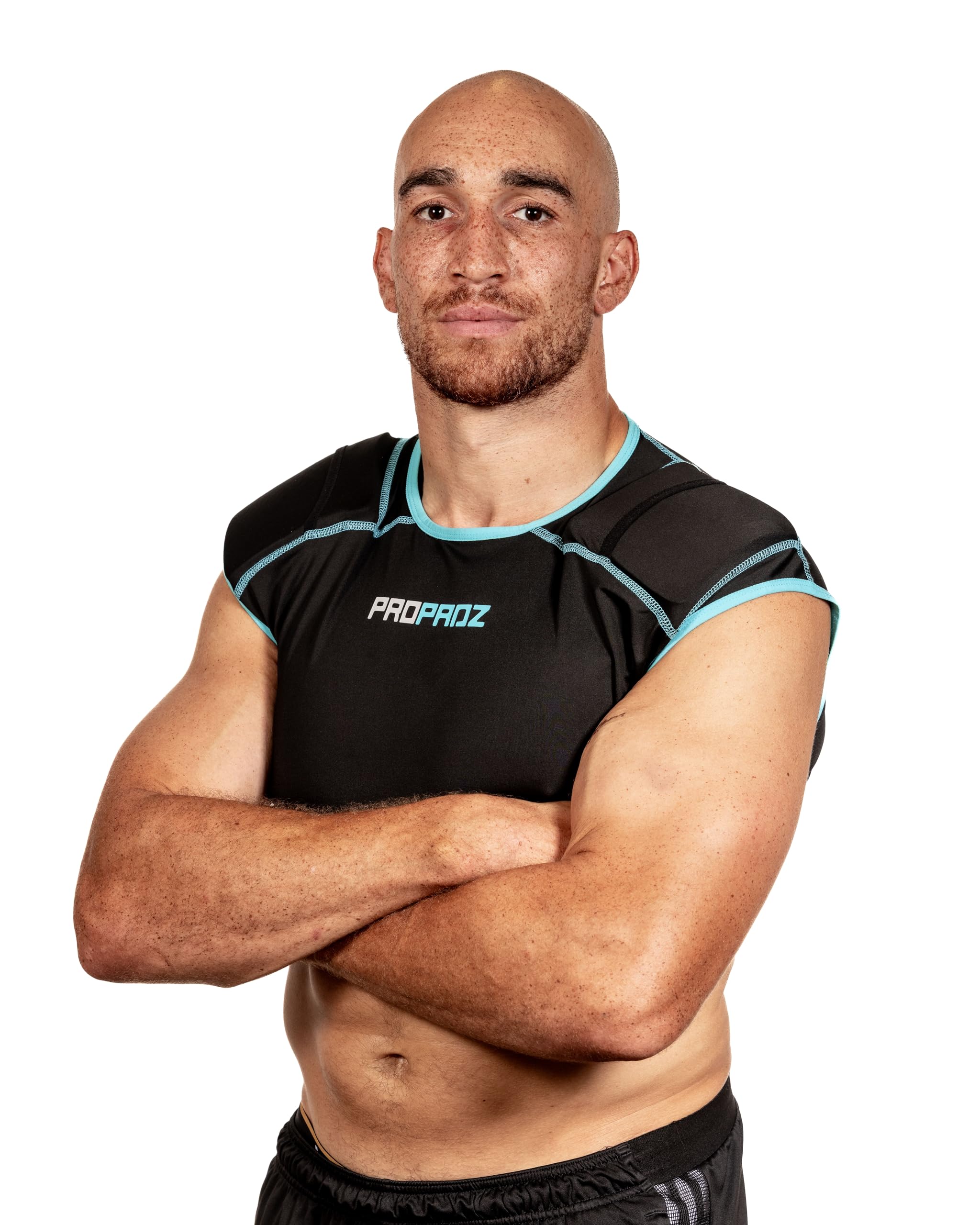 PROPADZ AC Shoulder Protection Vest – AC Joint Recovery & Impact Relief for Rugby Players – Includes Vest + 2 Gel Pads – Designed for Injury Prevention & Shoulder Support