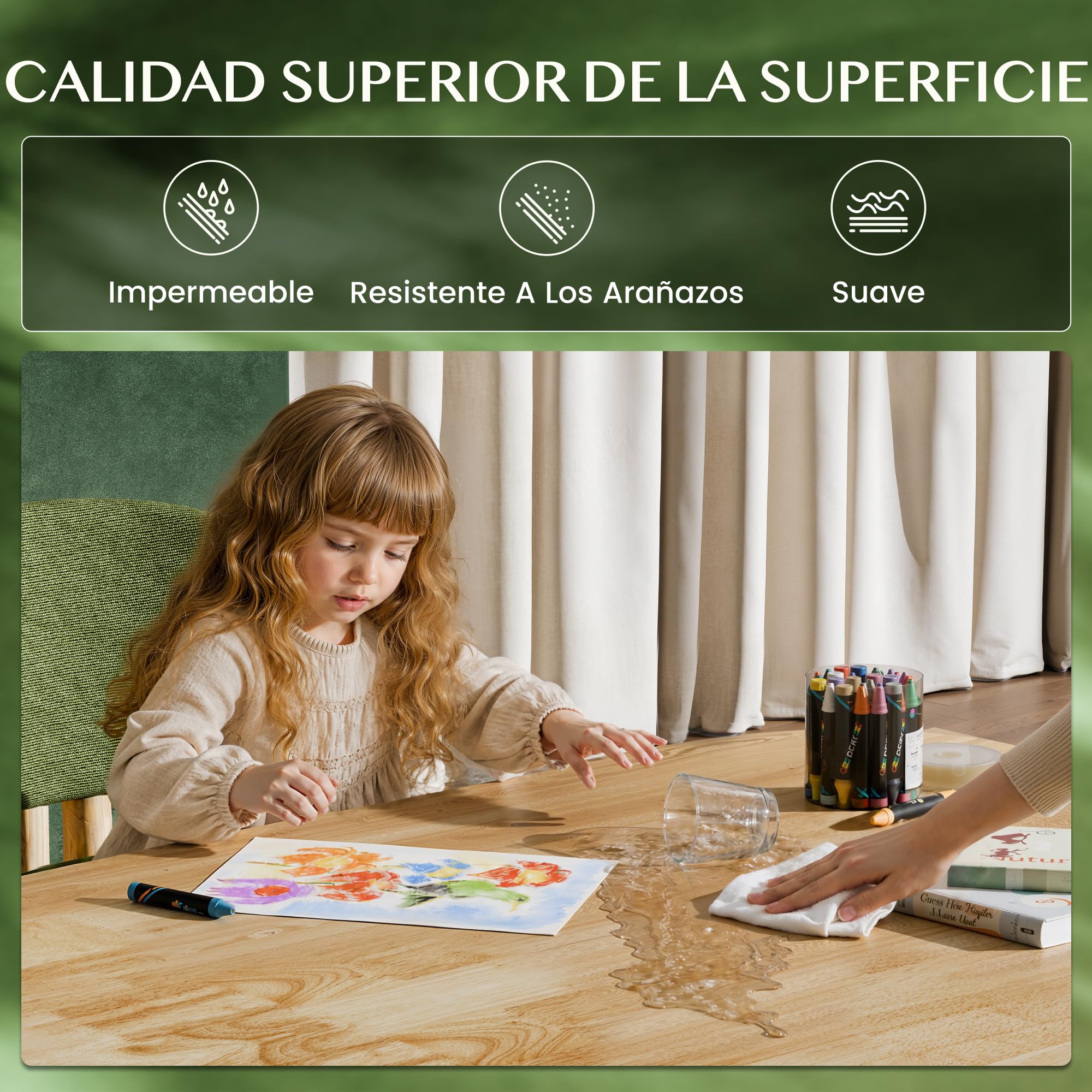 FLEXISPOT Escritorio Elevable 180x80cm Mesa Eléctrico Tablero Roble