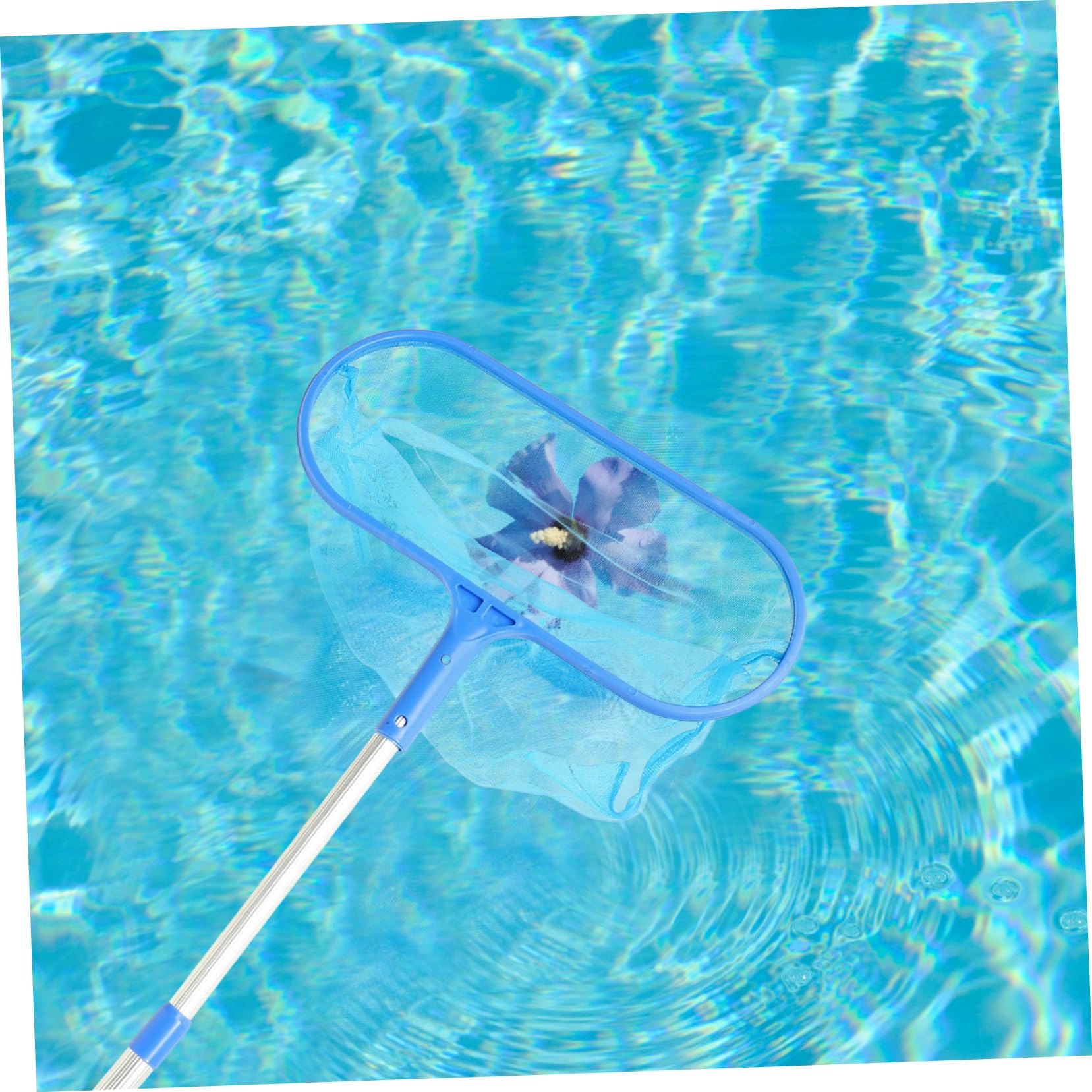Red Recogedora de Hojas para Piscina con Varilla Telescópica 105 Cm