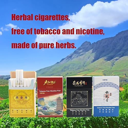 Miniatura 4 de Cigarrillos a base de hierbas, sin tabaco, sin nicotina, 4 paquetes de 20 palitos cada uno, ayuda a dejar de fumar