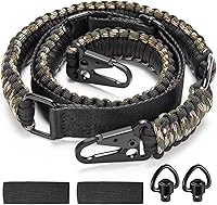 Vista 10 de EZshoot Eslingas de dos puntos 550 Paracord Correa ajustable con gancho de metal y giratorios sólidos para exteriores