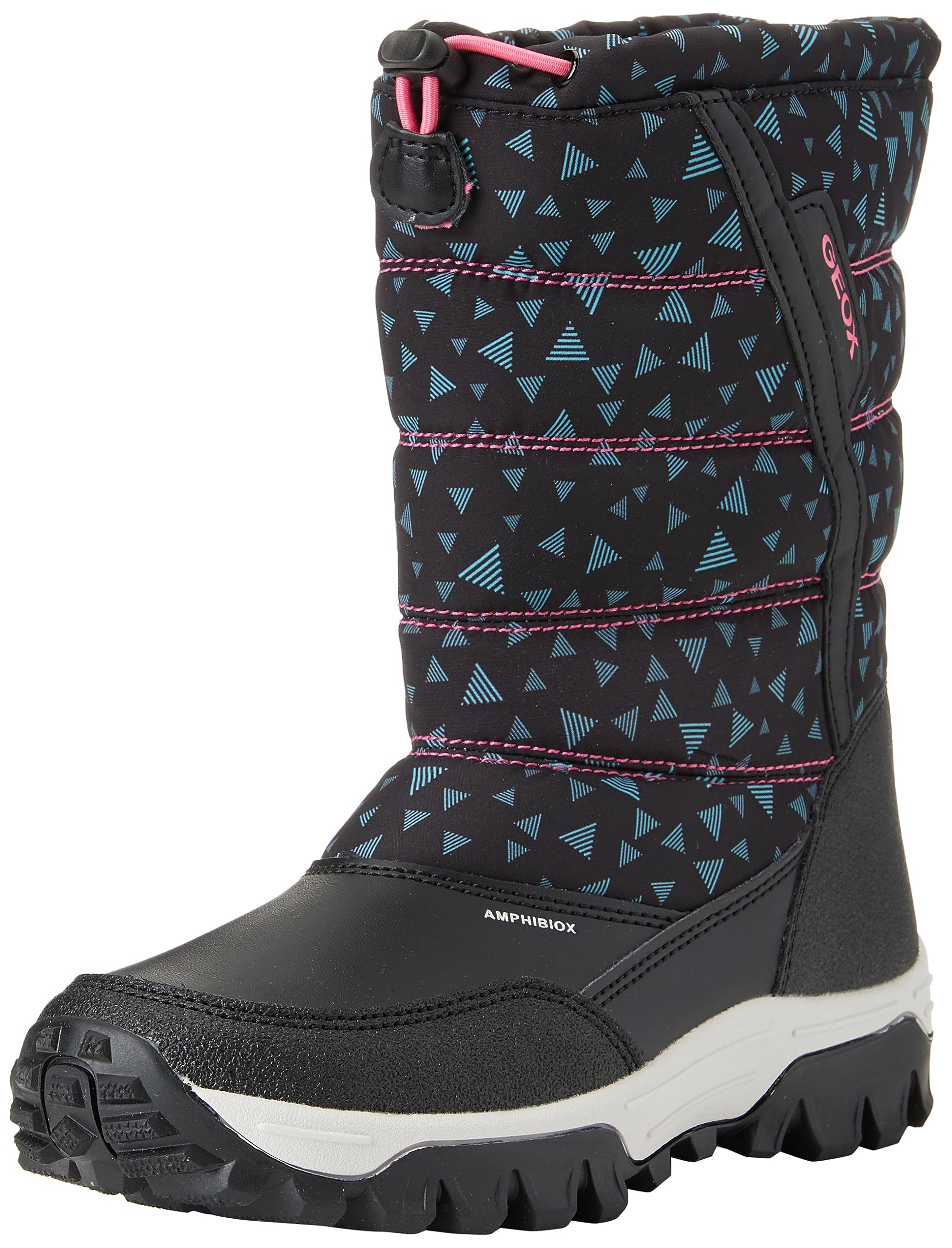 Geox J Himalaya Girl B Ab Ankle Boot, Black Watersea, 11 UK Child