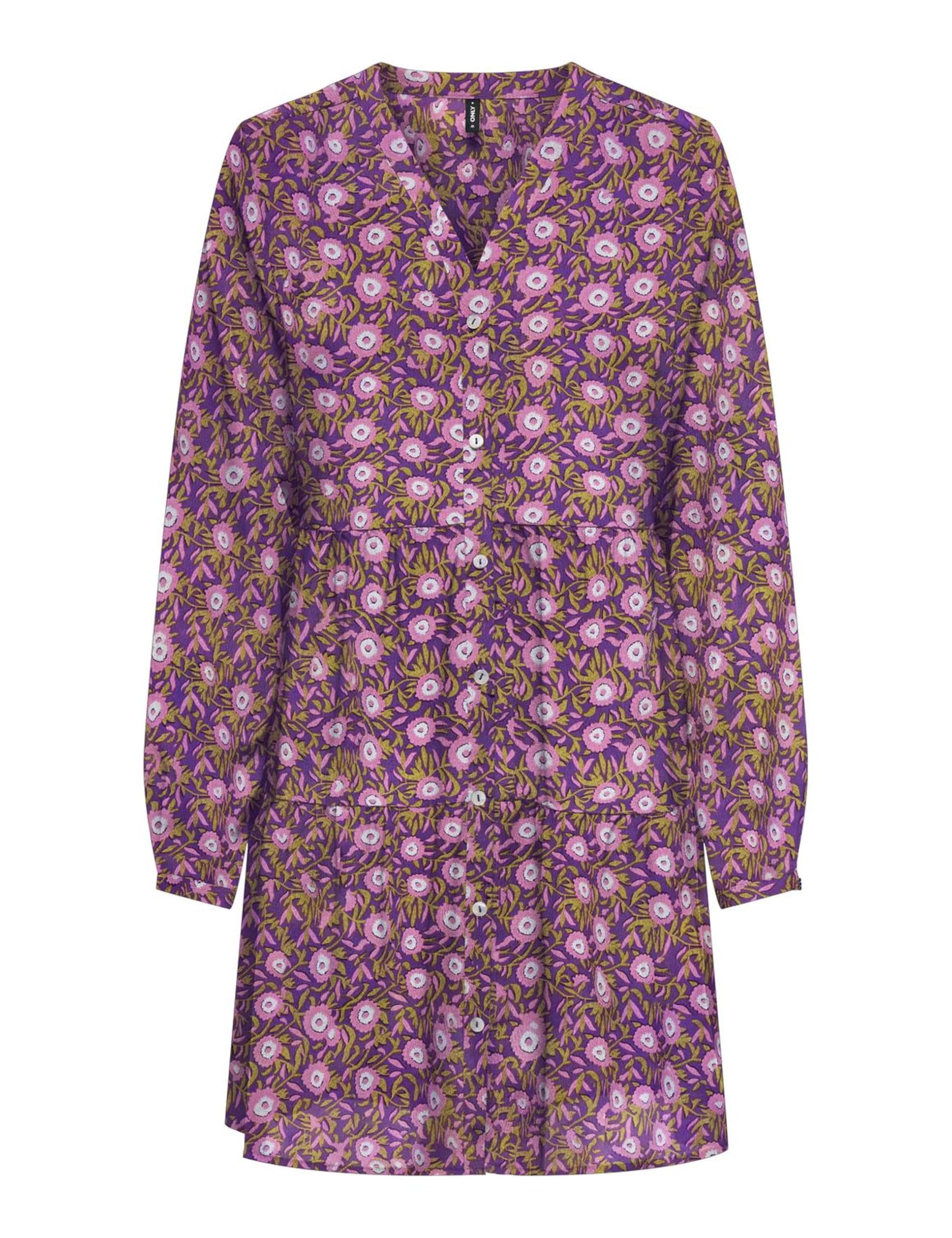 Robe boutonnée à manches longues ONLY, coupe fluide et boutonnage ajustable L