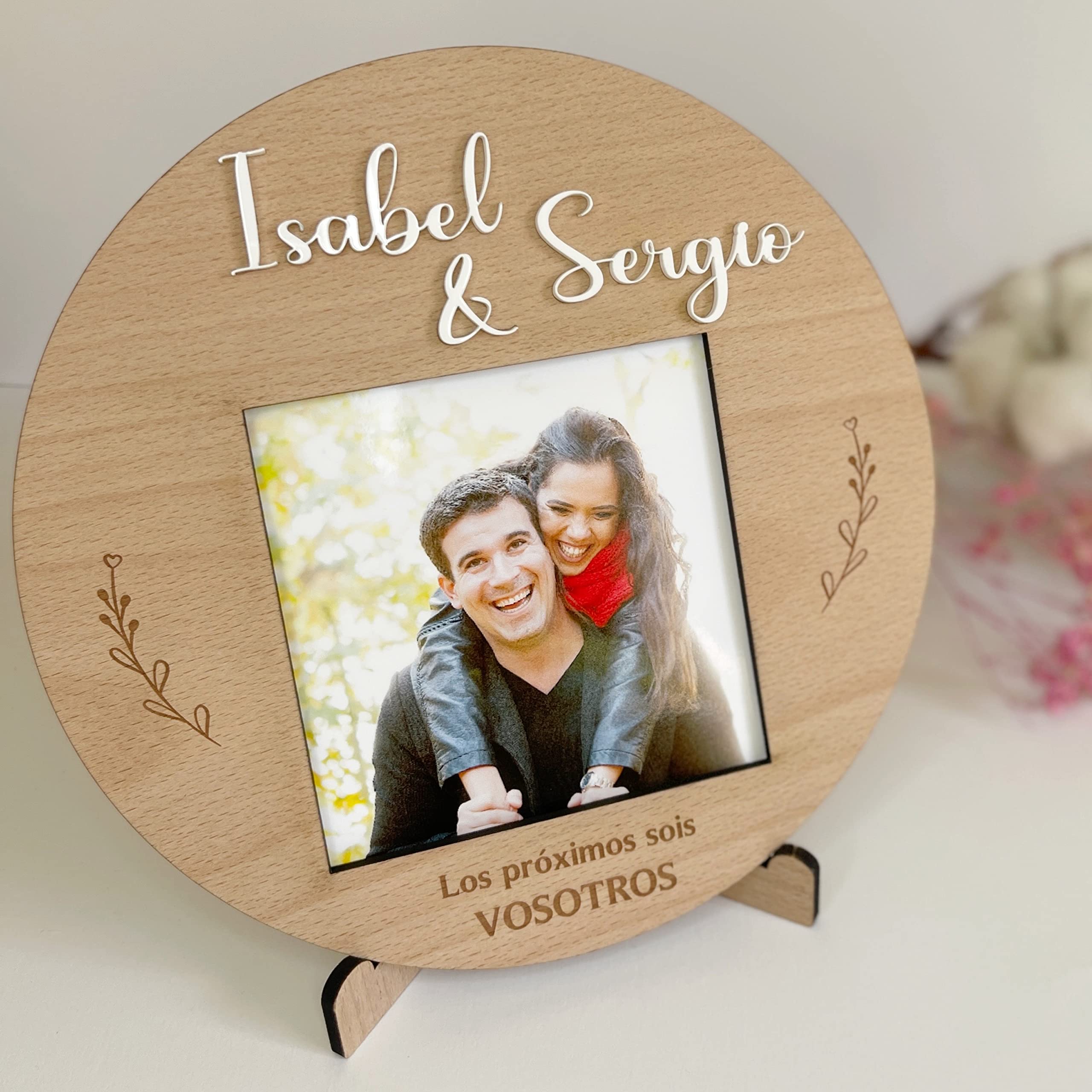 Qukimax® Placa con Marco de Fotos Los Próximos Sois Vosotros | Detalle Especial para Futuros Novios, Sois los Siguientes