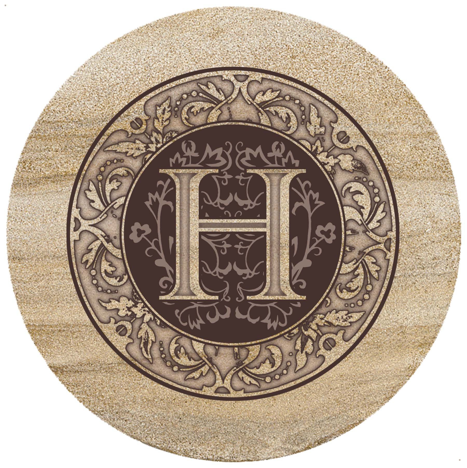 Thirstystone Sandstone Trivet Monogrammed Letter H