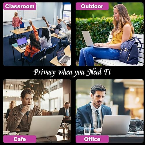 Miniatura 9 de PYS Filtro magnético de privacidad para laptop de 15.6 pulgadas, 169, protector de privacidad desmontable para pantalla de computadora, luz azul