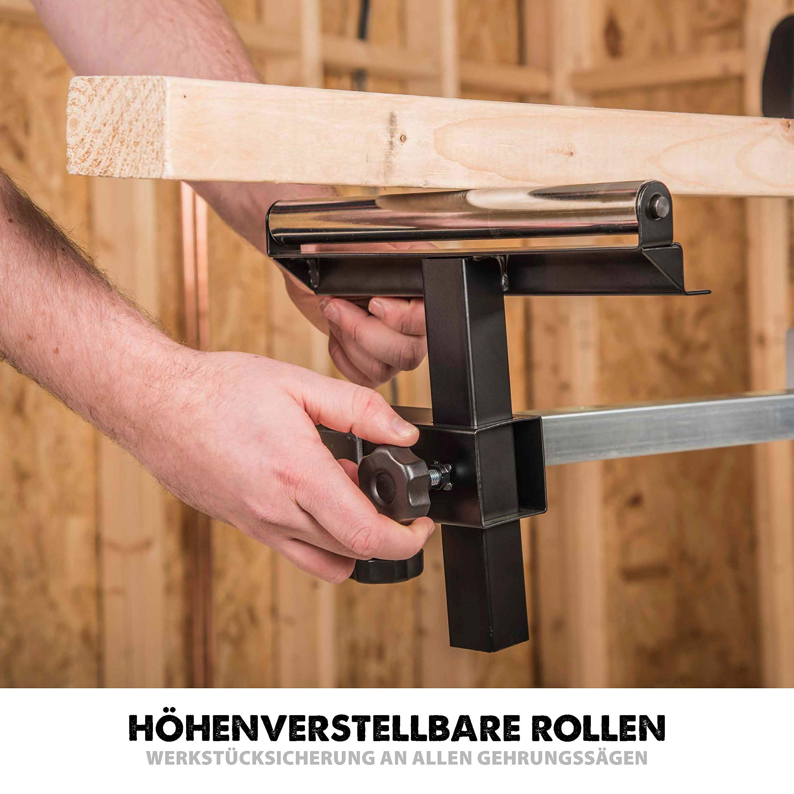 Evolution Arbeitstisch Untergestell für Gehrungssägen Elektrowerkzeuge - Universell passend für Evolution, Einhell, Metabo, Makita, DeWalt, Bosch - Kompakter klappbarer Ständer mit ausziehbaren Armen