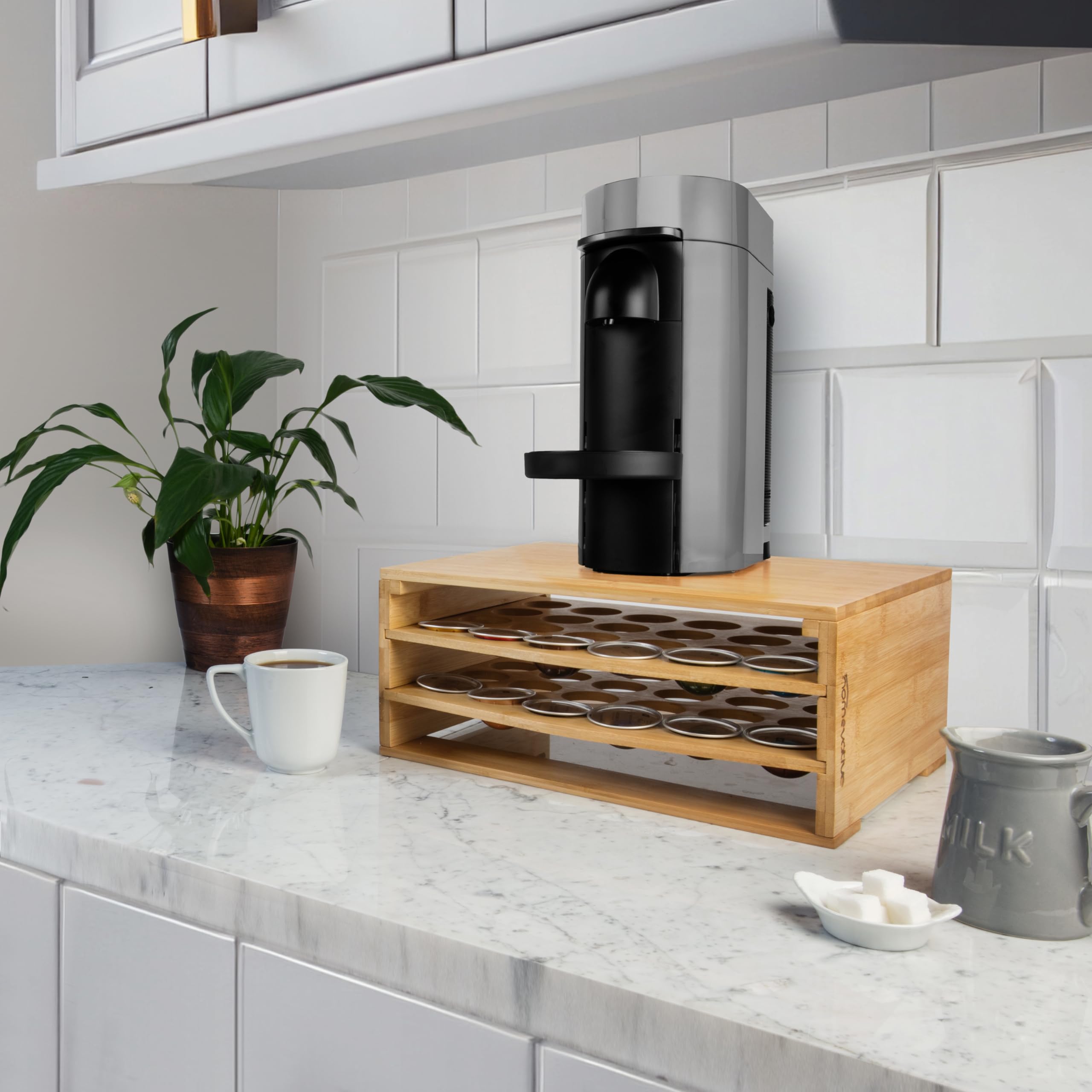 Homevative Soporte de café para Vertuo, bambú natural (natural)