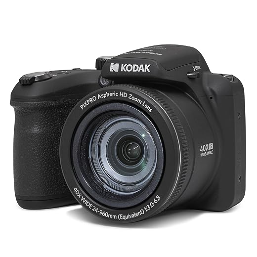 KODAK Pixpro Astro Zoom AZ405 - digitale brugcamera, 40x zoom, 24 mm groothoeklens, 20 megapixels, 3 inch LCD-scherm, 1080p Full HD-video, OIS, AA-batterij - zwart