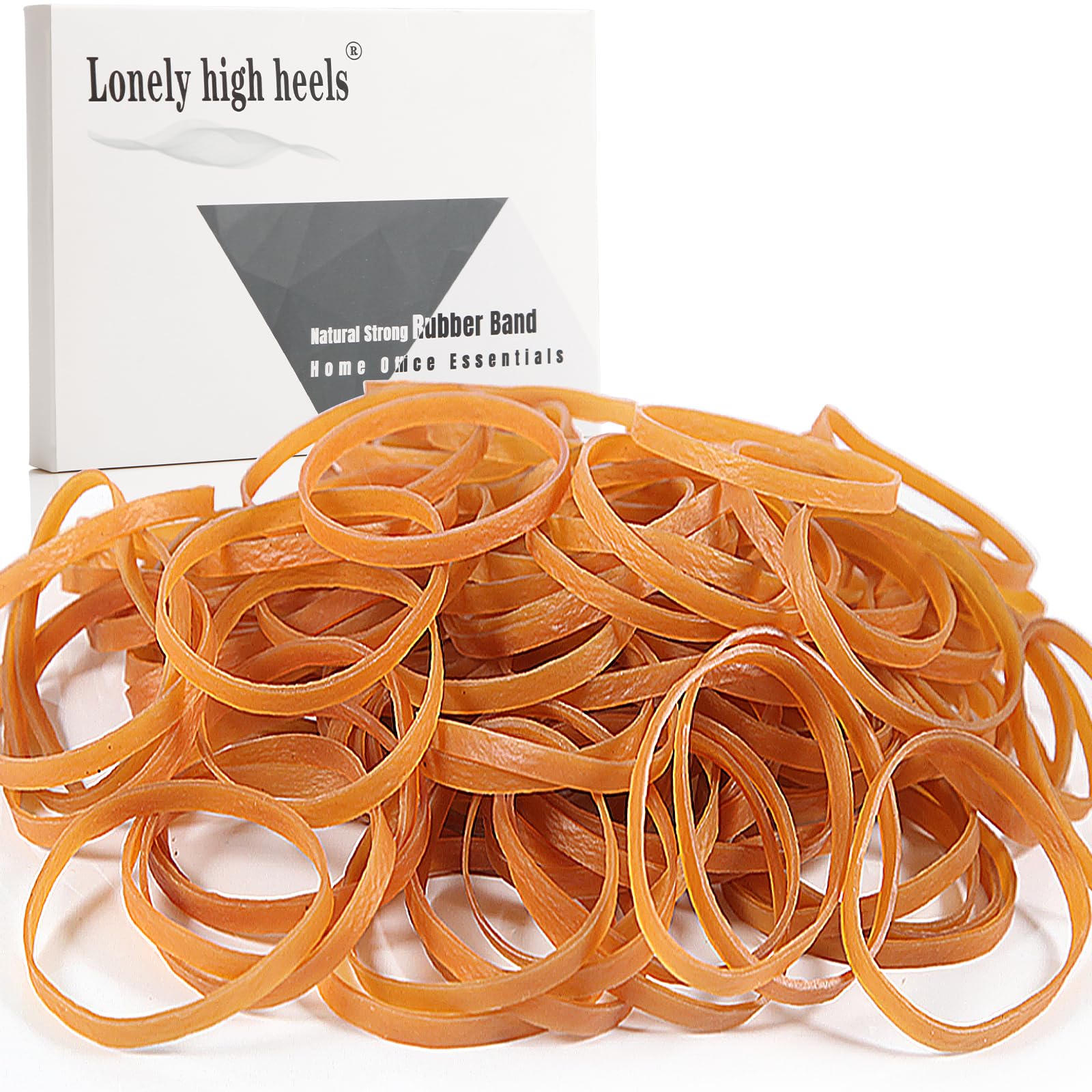 Lonely high heels Elastic Bands Heavy Duty 200 Pcs Thick Rubber bands 100x5 mm Natural Strong Elastic Band Wide Rubber Band Stationary Stretchable for Home School Offices