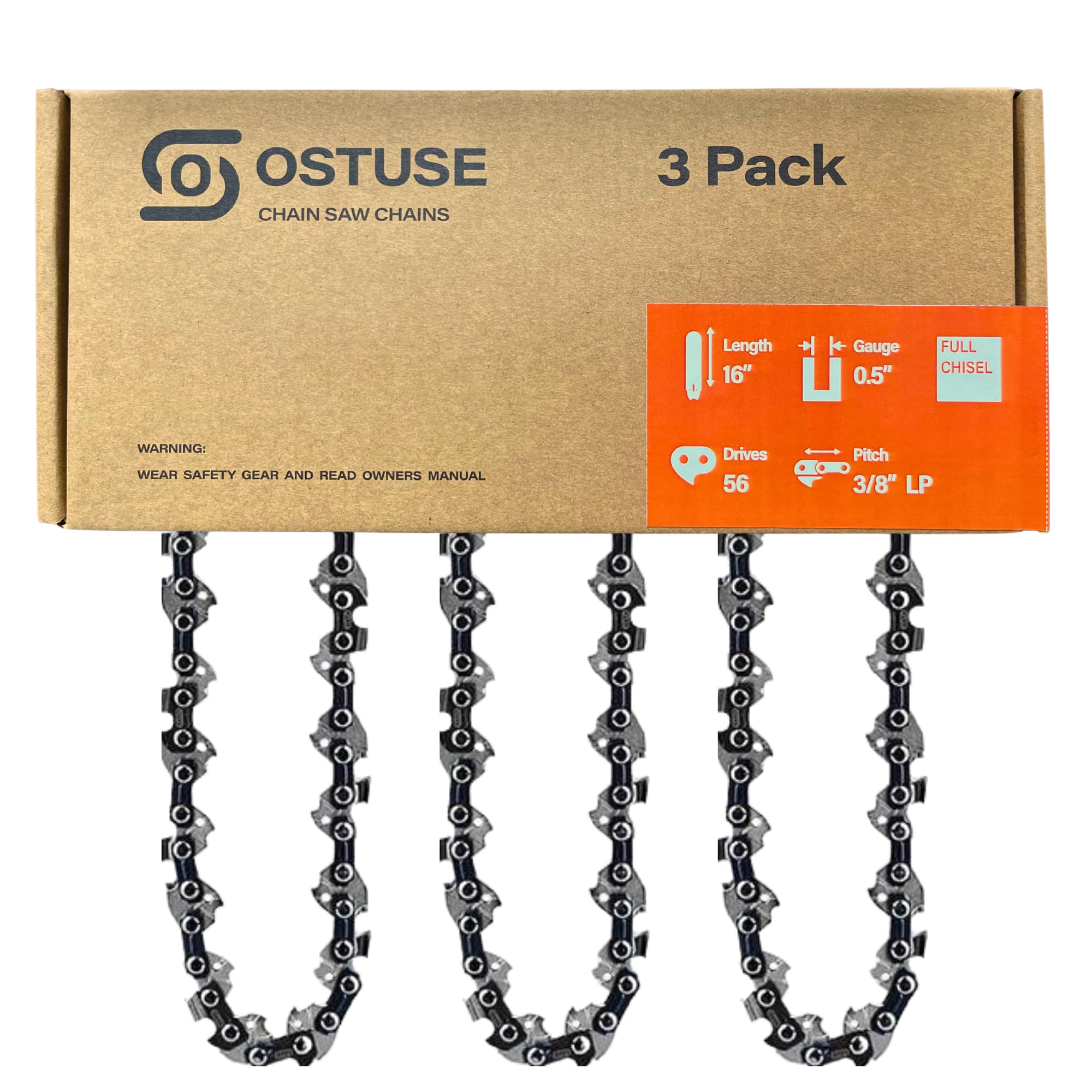 Chaîne de tronçonneuse S56 de 40,6 cm en burin complet haute précision pour Husqvarna et Craftsman