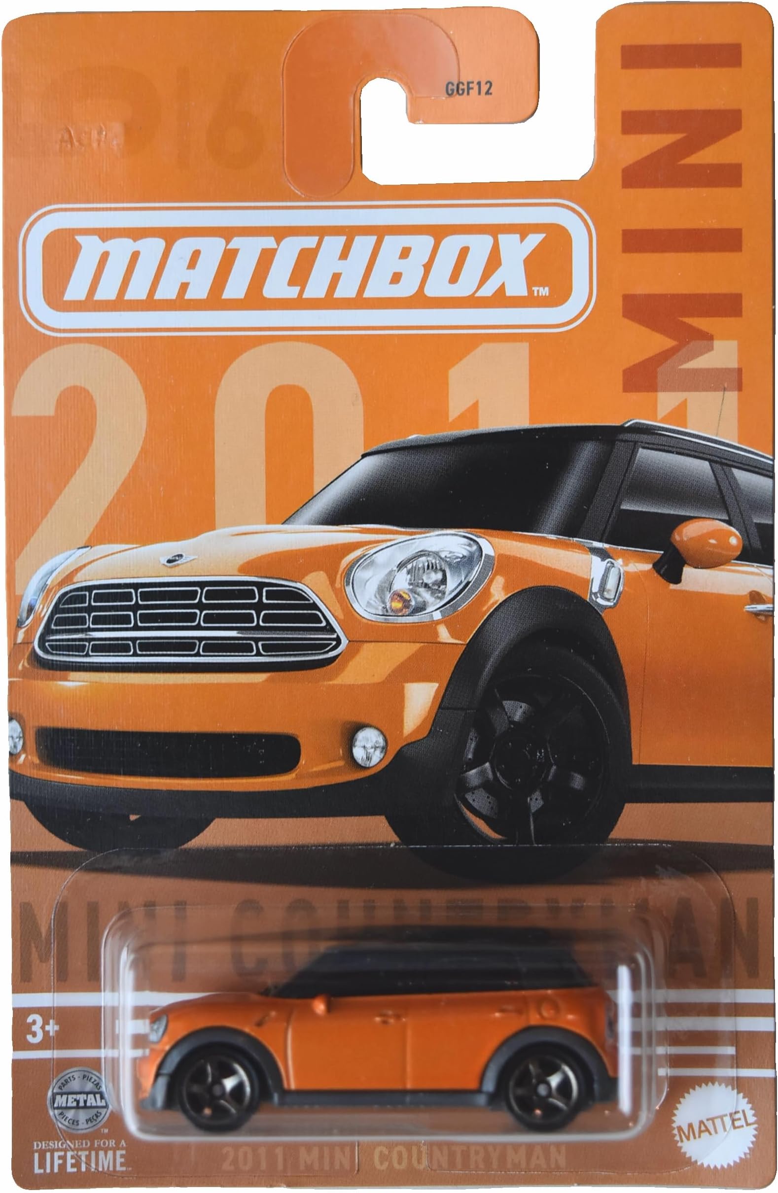 2011 Mini Countryman, Orange Car, Pretend Play, Children 3+