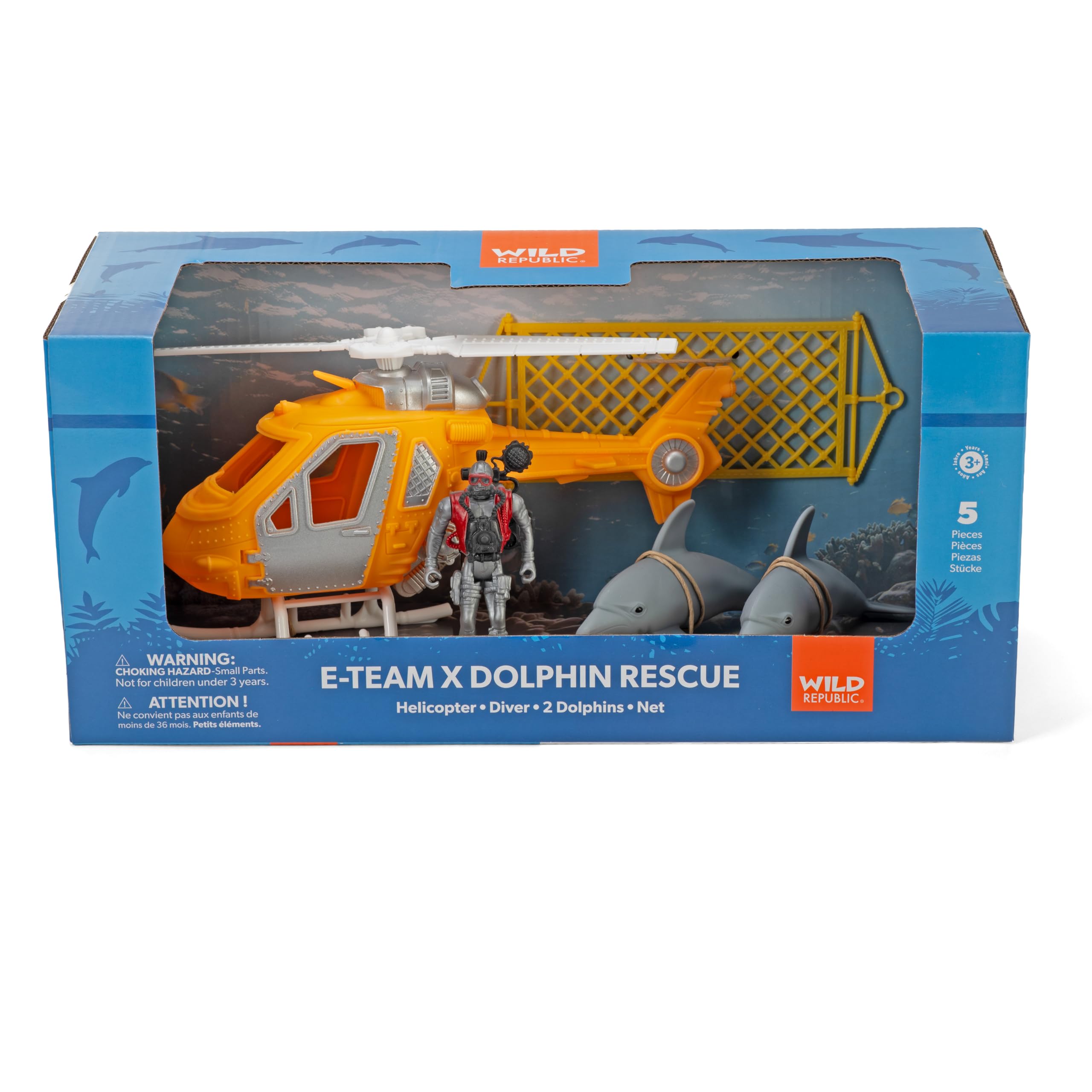 Amazon.com: Wild Republic E-Team X Set Dolphin Rescue Playset
