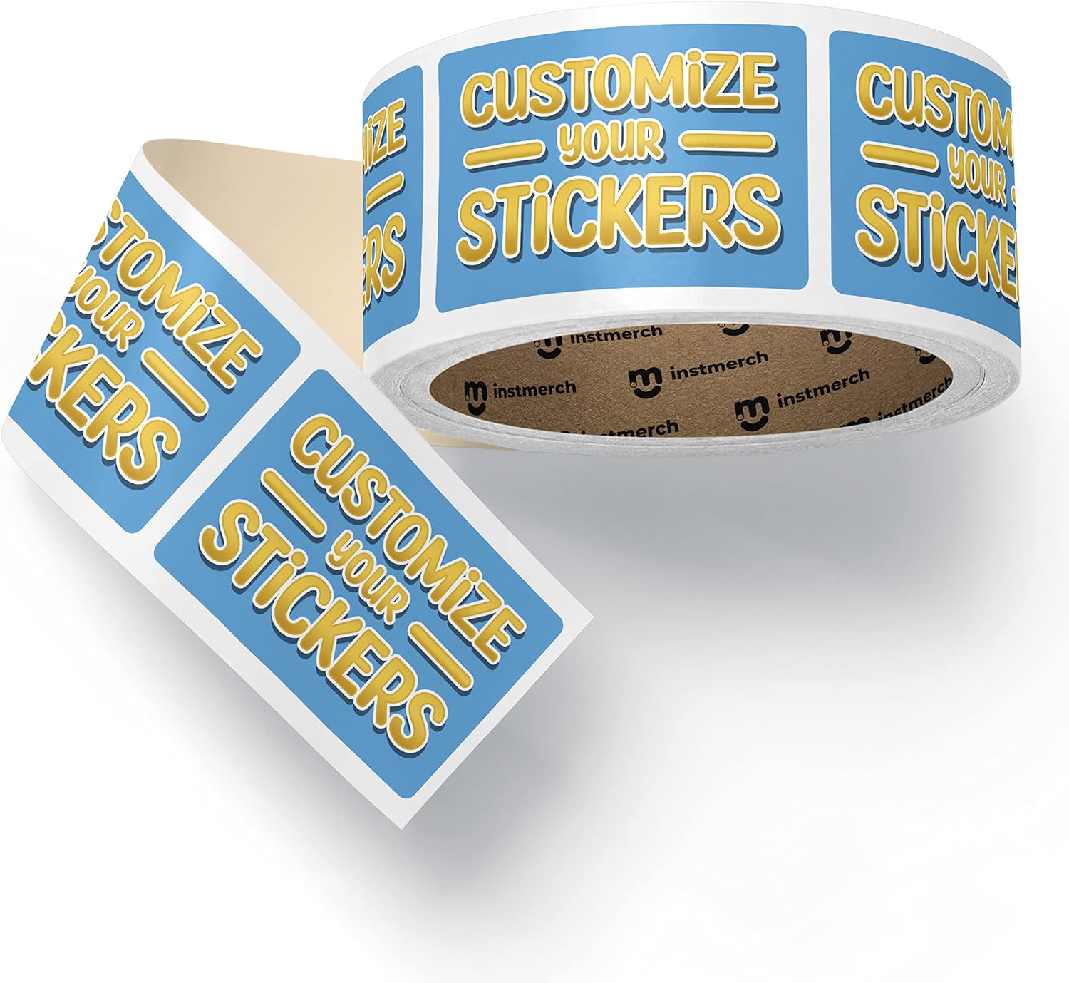 Custom Sticker Roll Labels  Logo Stickers Customized Labels  Custom Stickers for Business Logo (Rectangle)