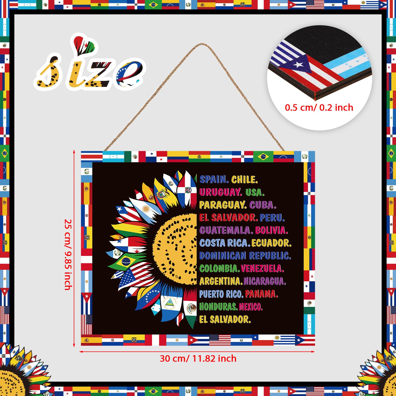 Mese del patrimonio ispanico / Striscione stampabile / Bacheca / Decorazioni per l'aula / Poster in spagnolo / - Italia