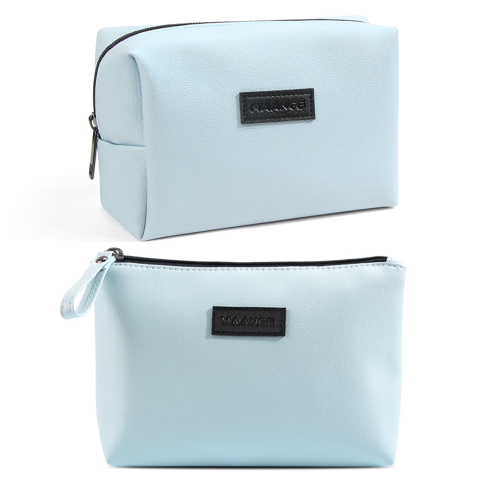 Cosmetic Bags for Women Small Makeup Bag for Purse Pu Leather Makeup Pouch Travel Makeup Bag with Zipper Make Up Bag for Travelling