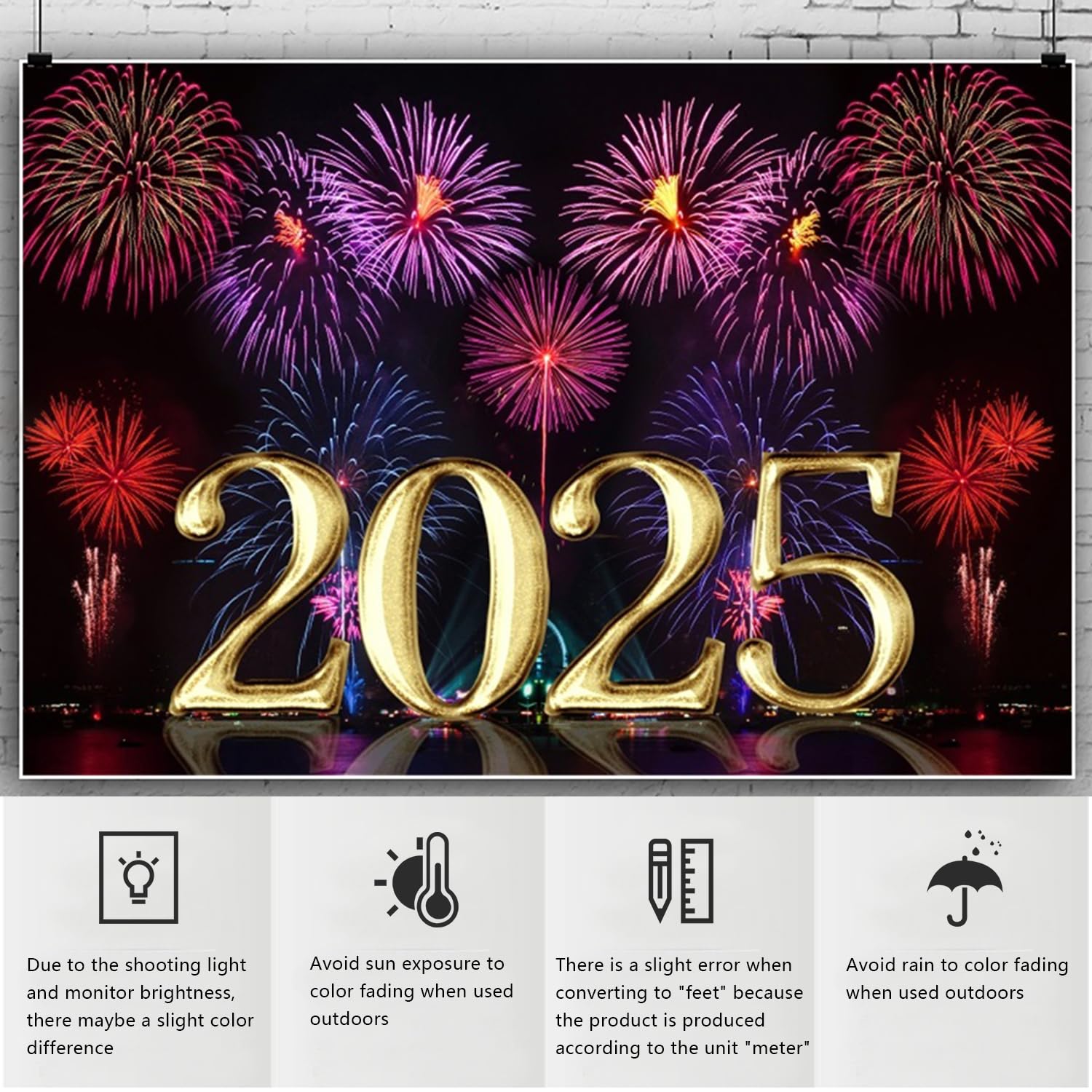 Amazon.com : YongFoto 2025 Happy New Year Backdrop 6x4ft