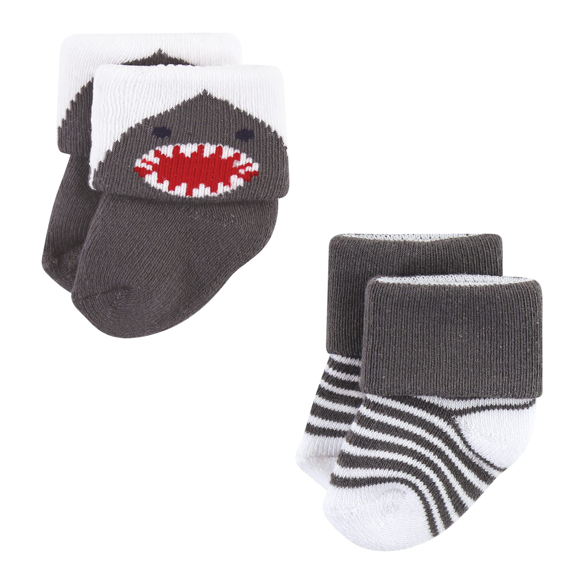 Hudson Baby Baby Cotton Rich Newborn and Terry Socks, Sea Creatures, 0-6 Months