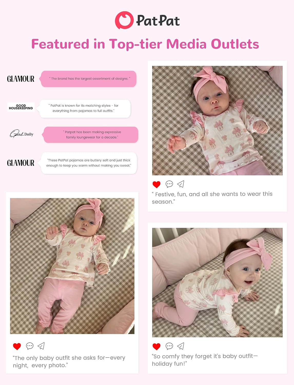 Disney Winnie the Pooh Minnie Mouse Princess Newborn Baby Girl Organic Cotton Ruffle Long Sleeve 3-Piece Set 3-24 Months